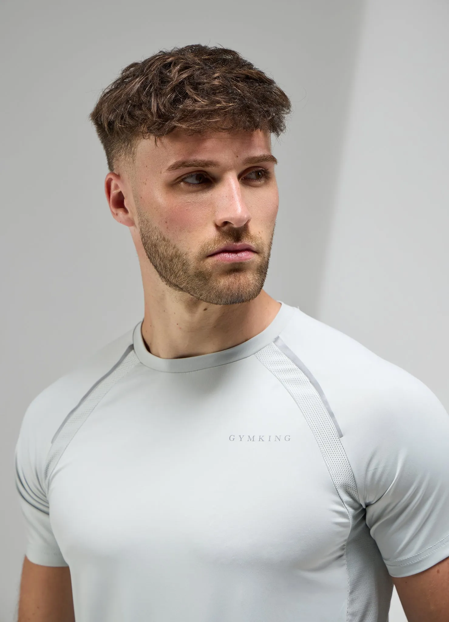 Gym King Focus Woven Tee - Light Grey/Urban Grey sold by The Gym King product image thumbnail 4