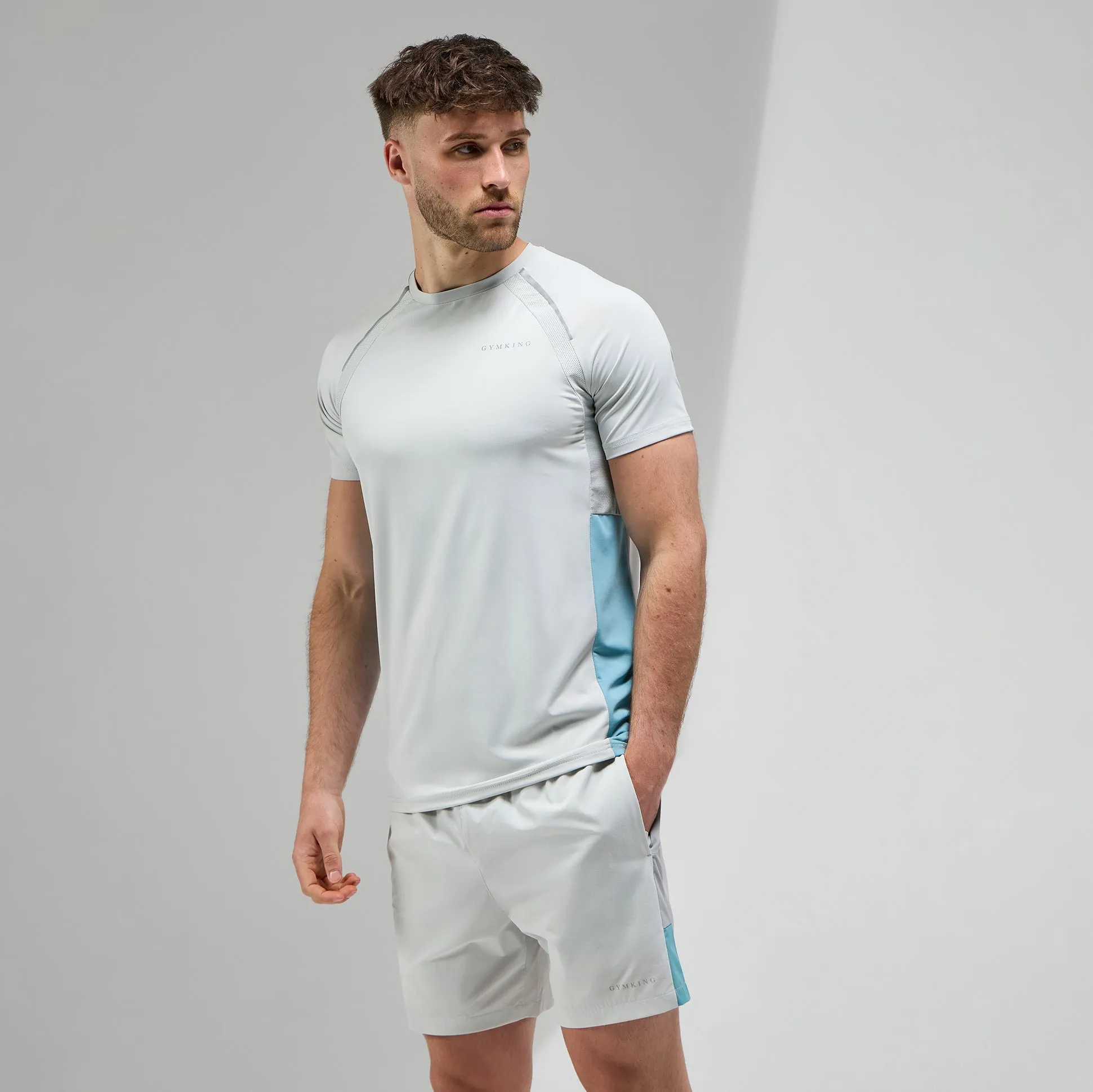 Gym King Focus Woven Tee - Light Grey/Urban Grey sold by The Gym King product image thumbnail 2