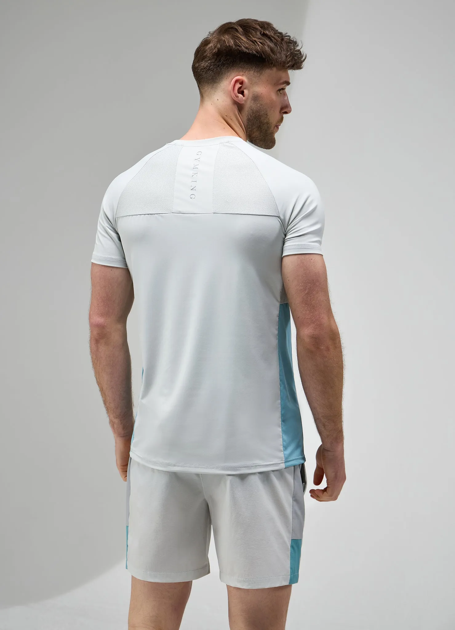 Gym King Focus Woven Tee - Light Grey/Urban Grey sold by The Gym King product image thumbnail 3