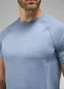 Gym King Focus Camo Knit Tee - Dusk Blue sold by The Gym King