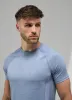 Gym King Focus Camo Knit Tee - Dusk Blue sold by The Gym King