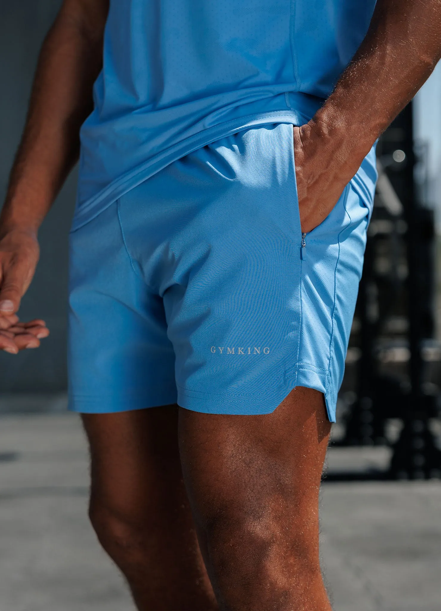Gym King Focus Camo Knit Short - Blue Iris sold by The Gym King