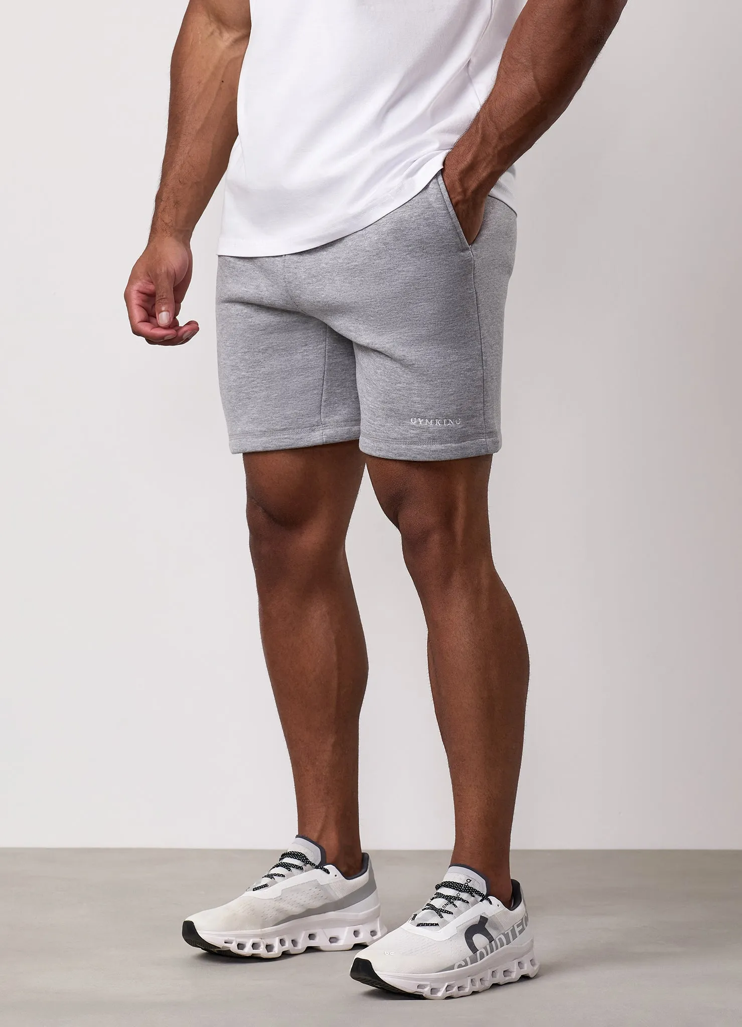 Gym King Fundamental Linear Short - Grey Marl sold by The Gym King