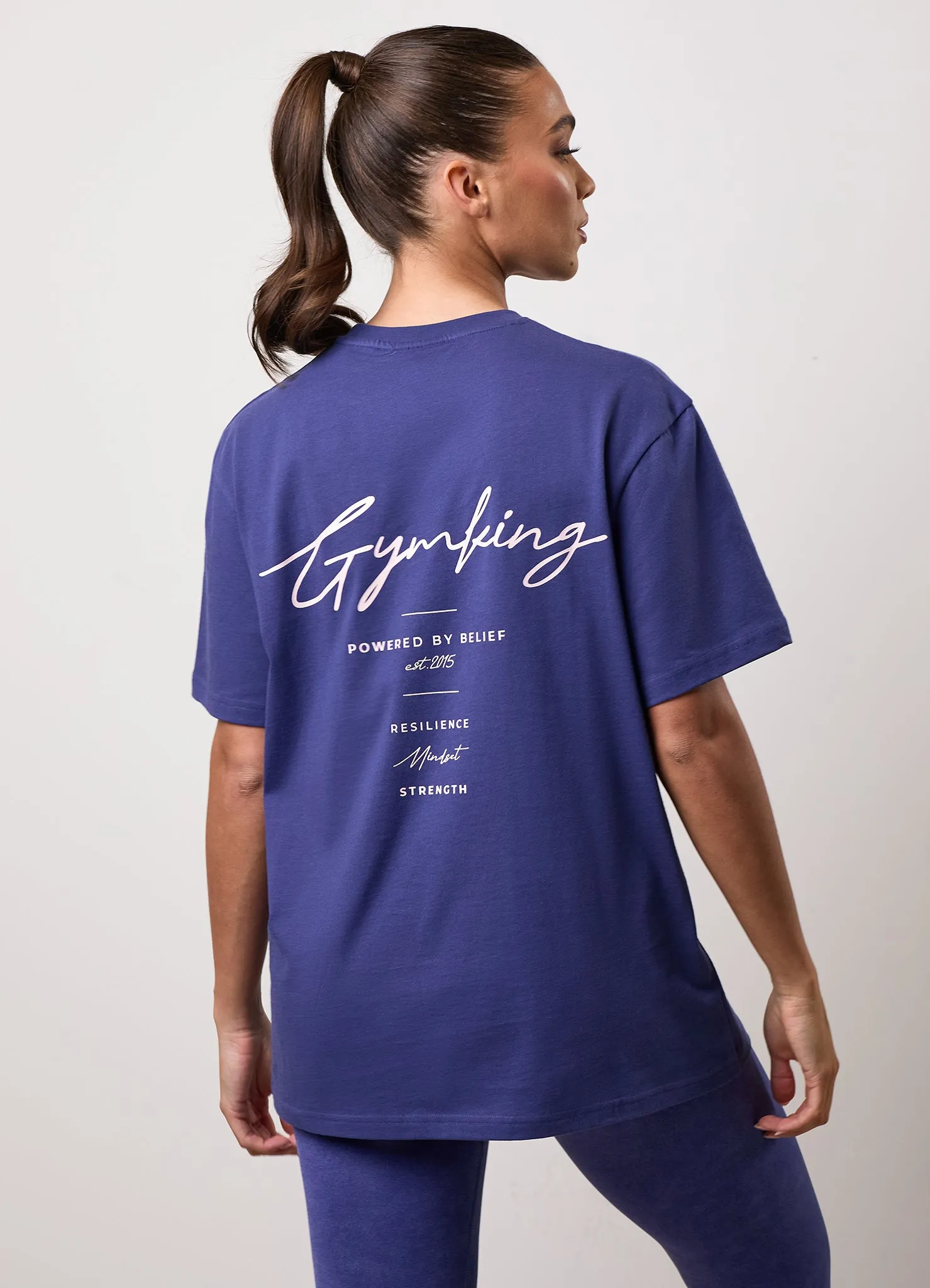 Gym King Reset Boyfriend Tee - Starlight Blue/Pale Mauve sold by The Gym King product image thumbnail 5