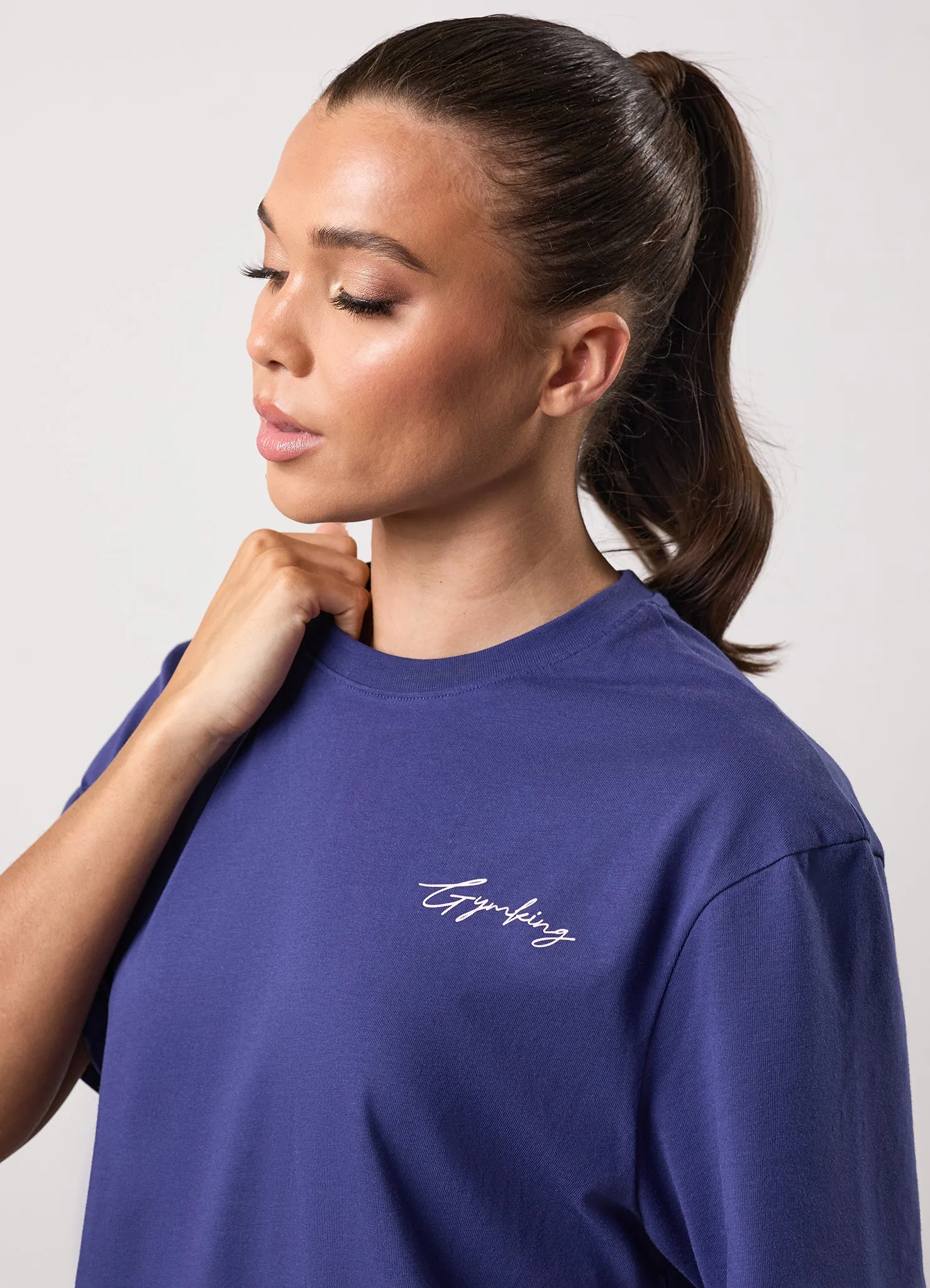 Gym King Reset Boyfriend Tee - Starlight Blue/Pale Mauve sold by The Gym King product image thumbnail 4