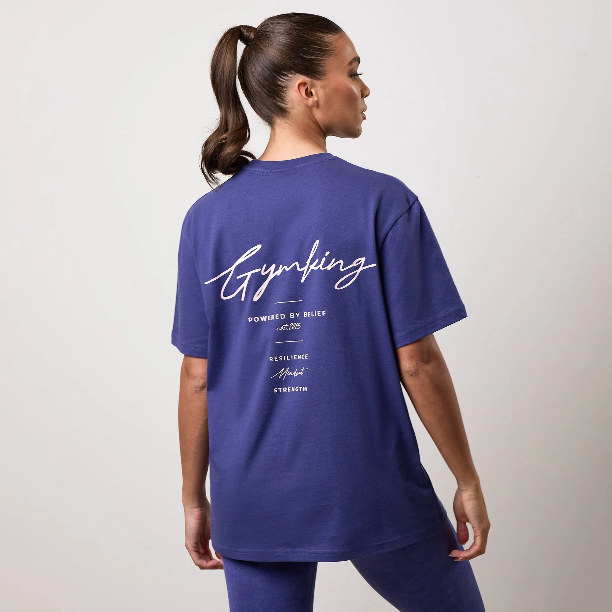 Gym King Reset Boyfriend Tee - Starlight Blue/Pale Mauve sold by The Gym King product image thumbnail 2