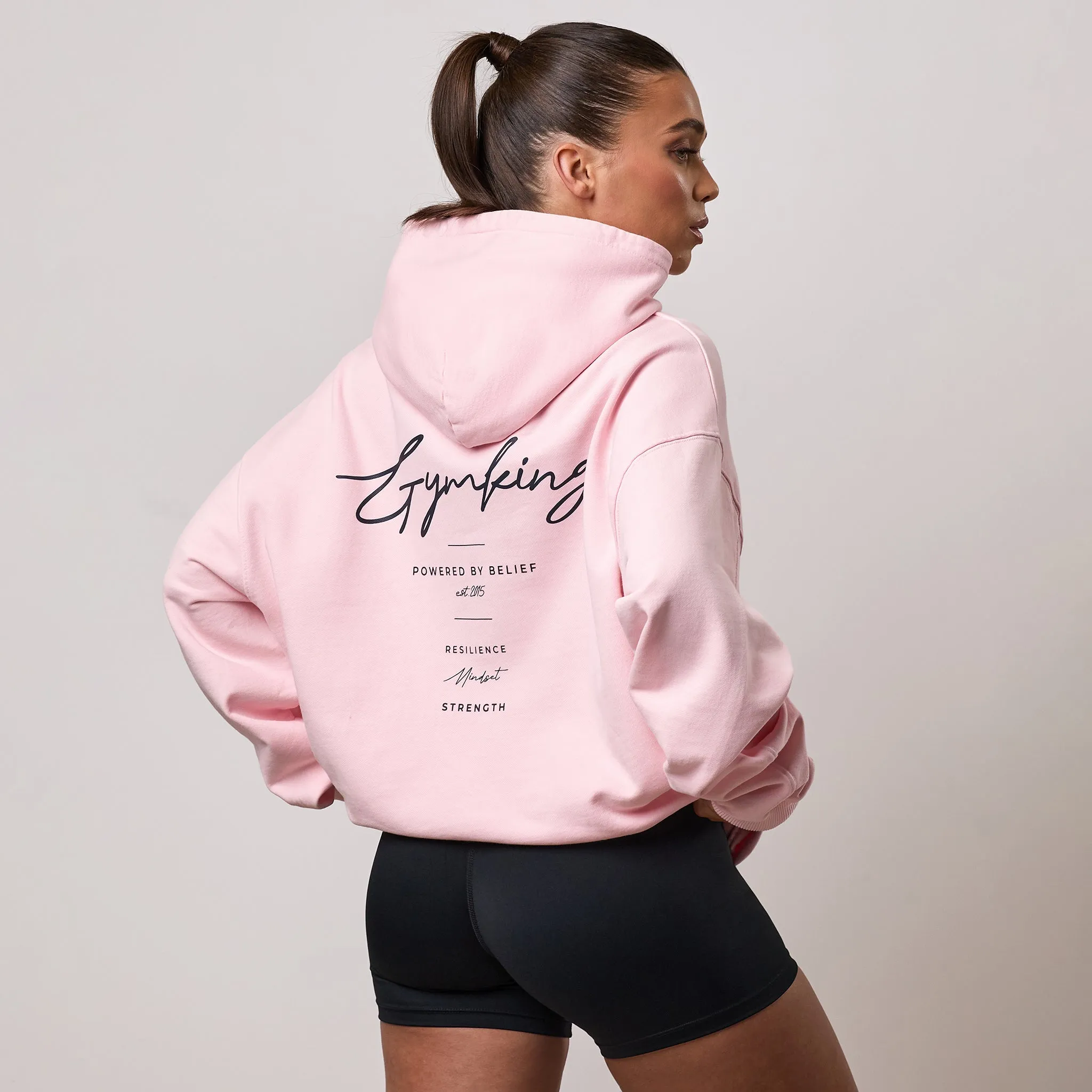 Gym King Washed Reset Oversized Hood - Pale Mauve sold by The Gym King product image thumbnail 2