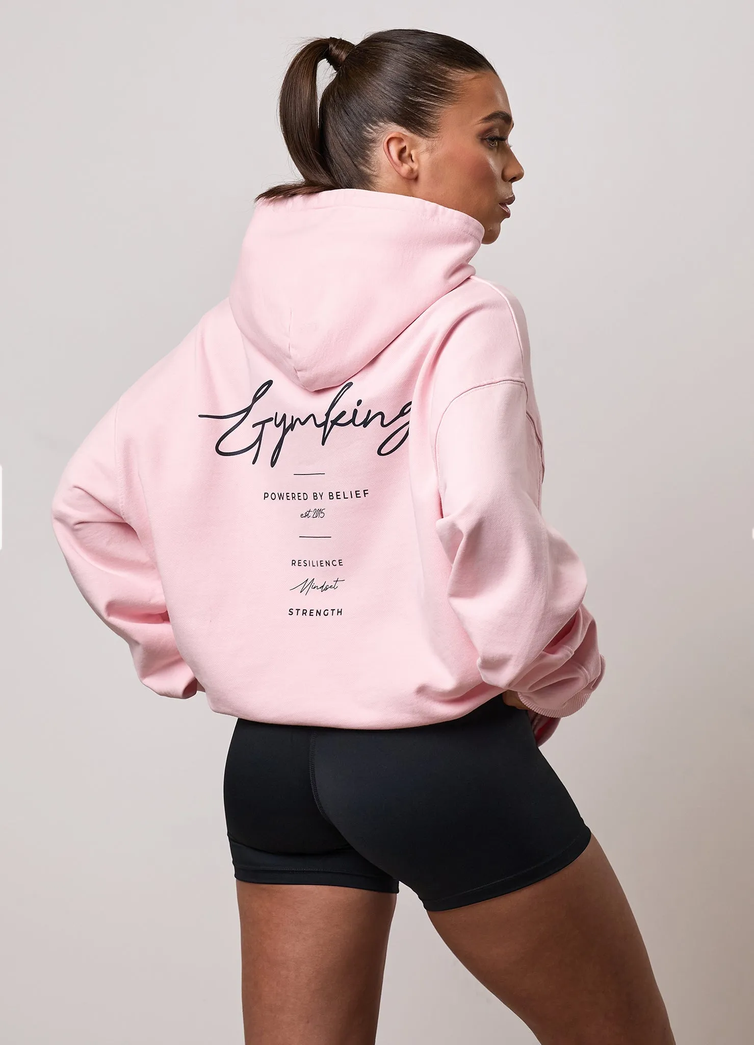 Gym King Washed Reset Oversized Hood - Pale Mauve sold by The Gym King