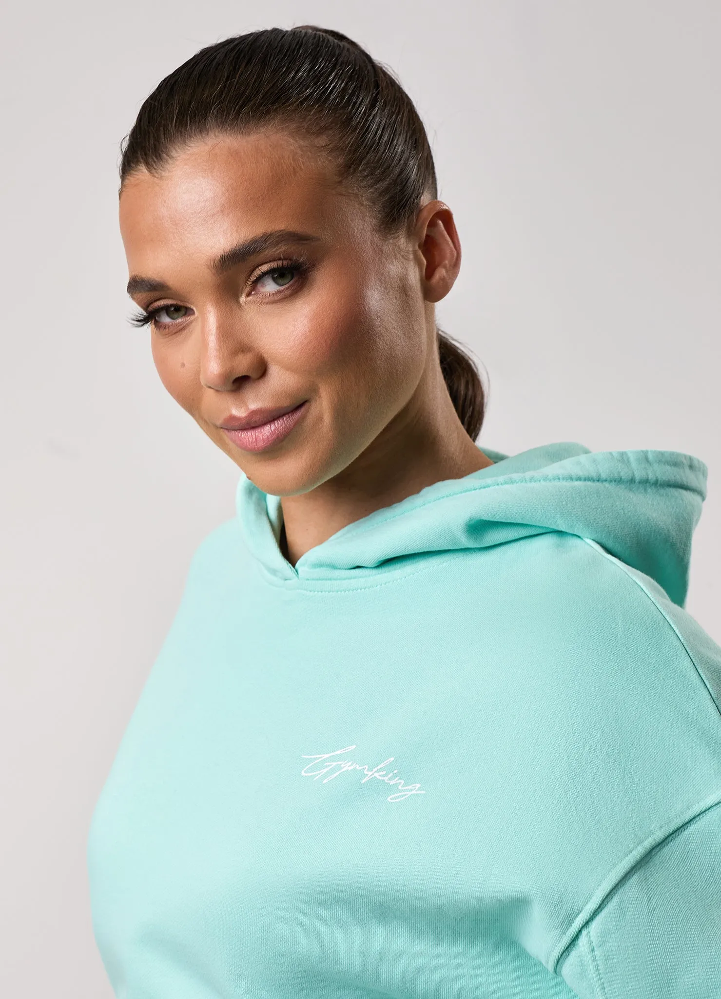Gym King Washed Reset Oversized Hood - Deep Aqua sold by The Gym King product image thumbnail 4