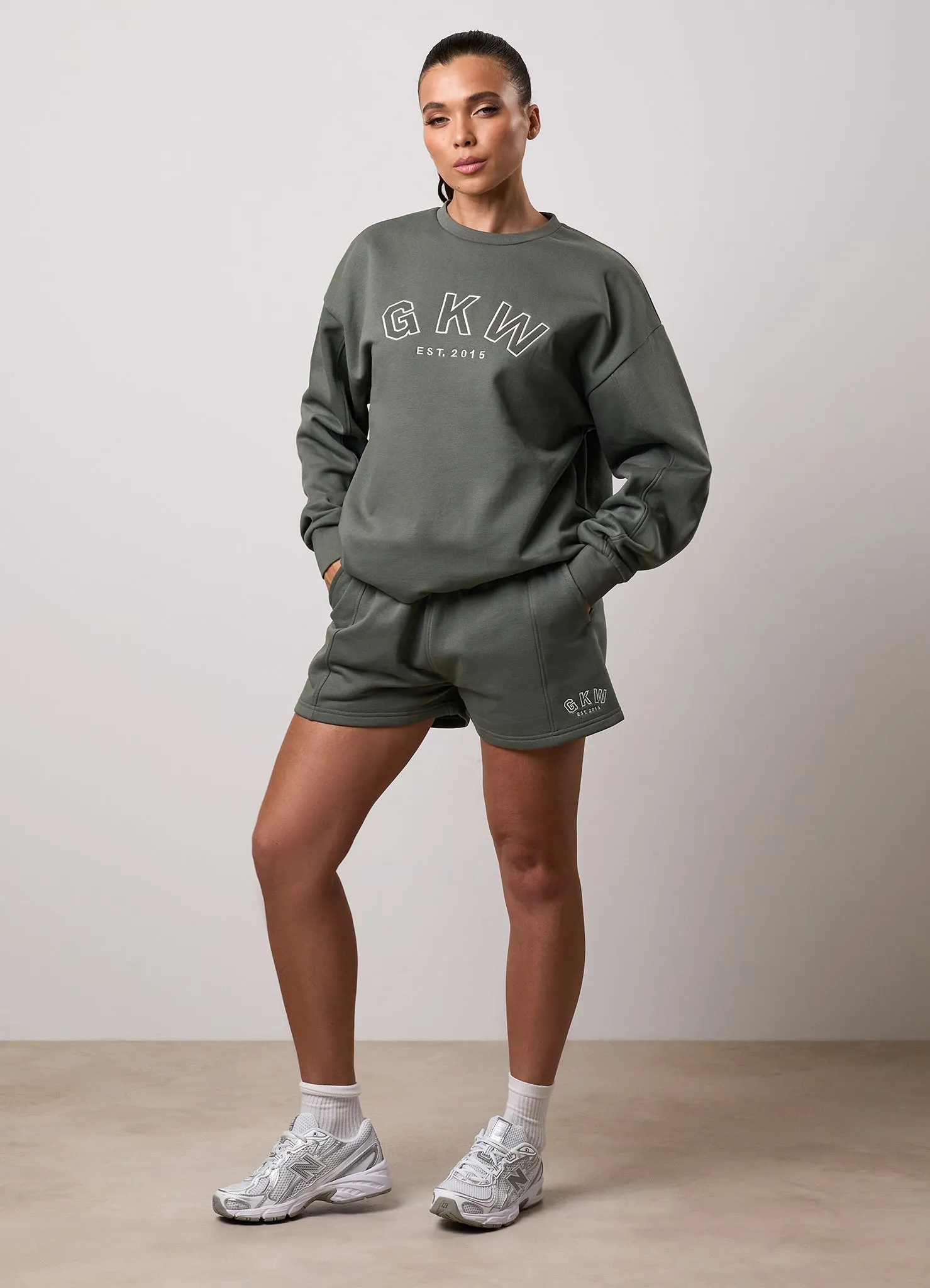 GKW Oversized Crew and Shorts - Dusk Green sold by The Gym King