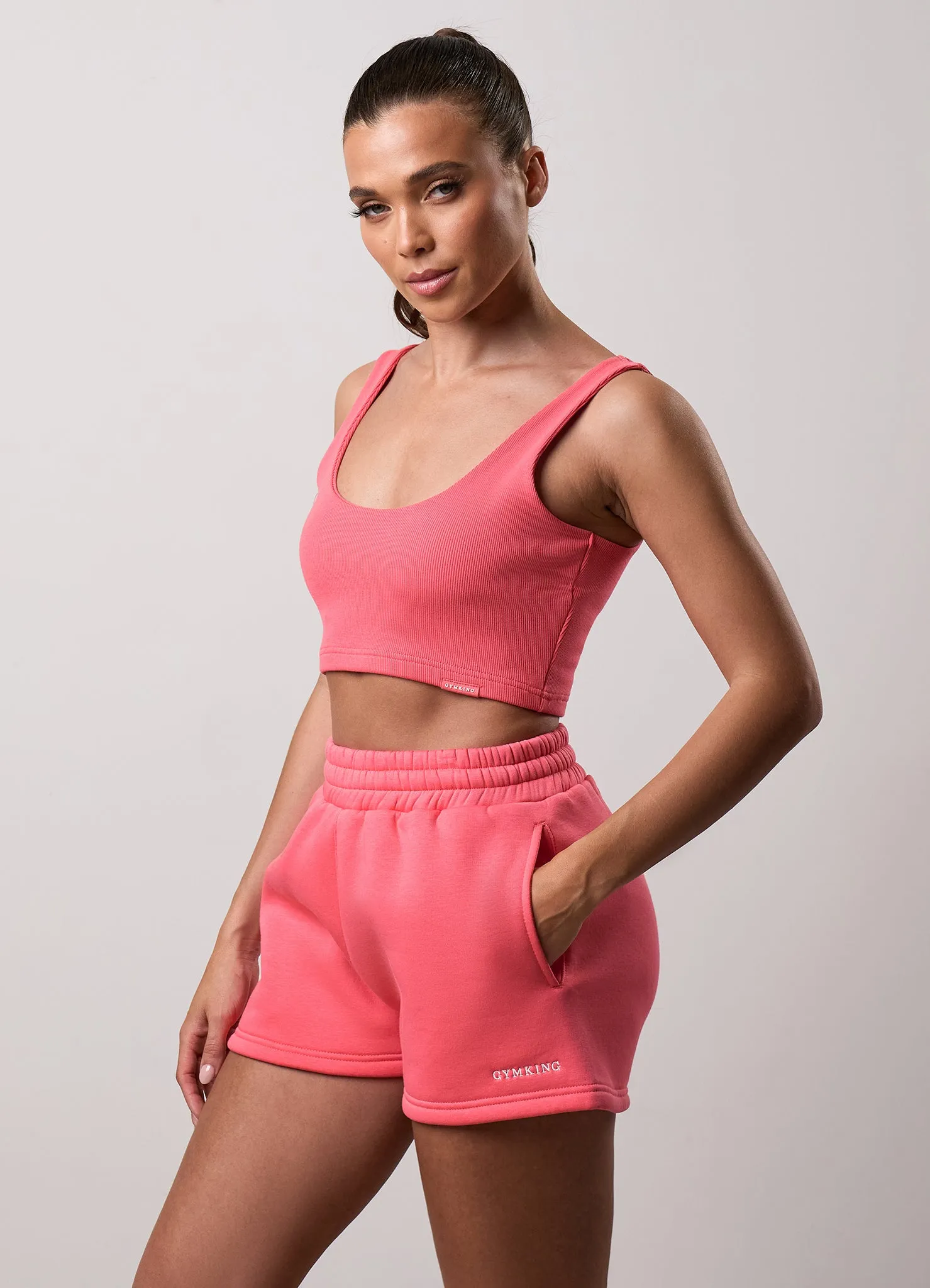 Gym King 365 Rib Scoop Neck Bralette - Spiced Coral sold by The Gym King