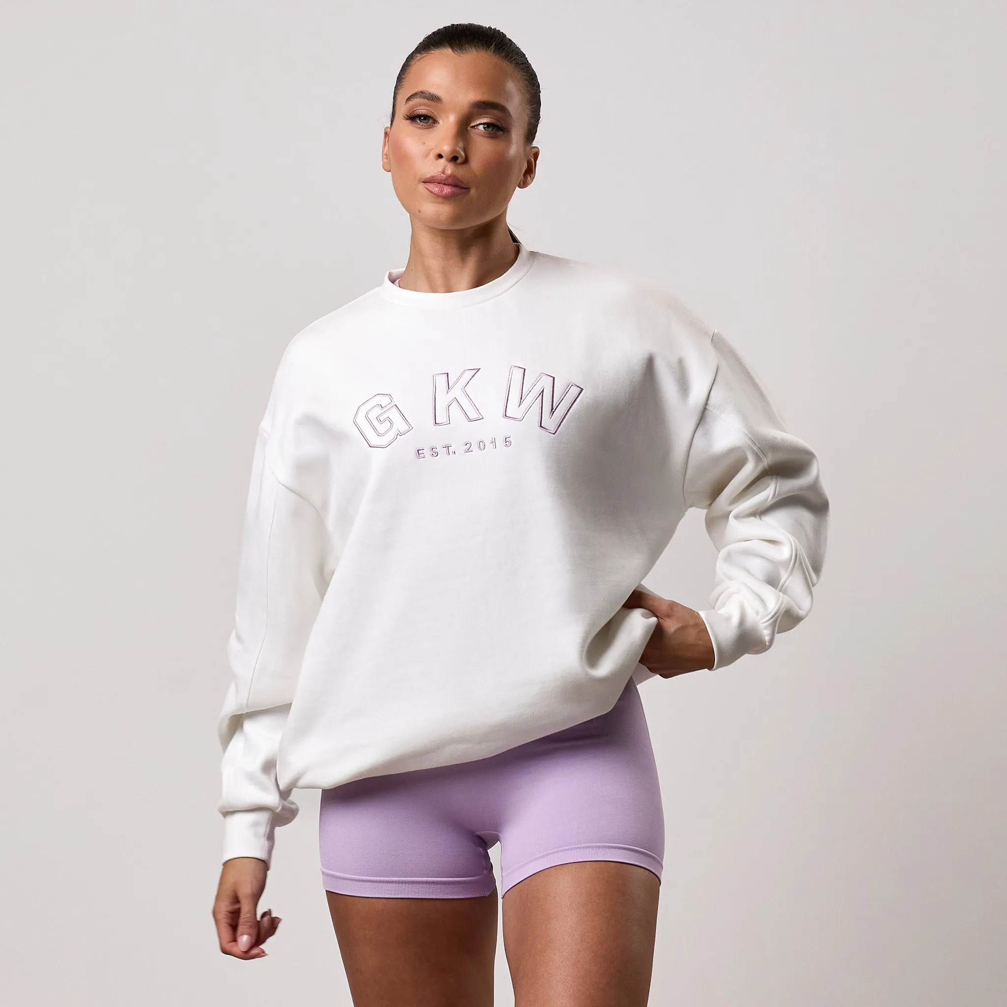 GKW Oversized Crew - Cream sold by The Gym King product image thumbnail 2