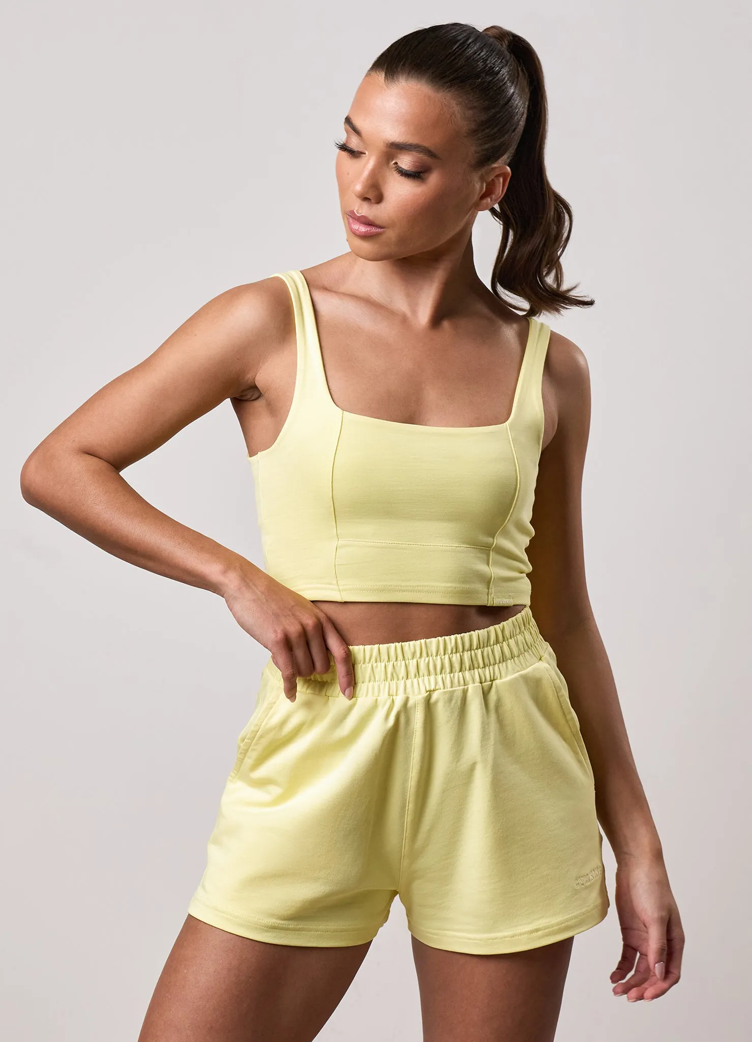 Gym King 365 Jersey Square Neck Tank - Sherbet Lemon sold by The Gym King