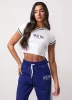 Team GKW Crop Tee With Tipping - White sold by The Gym King