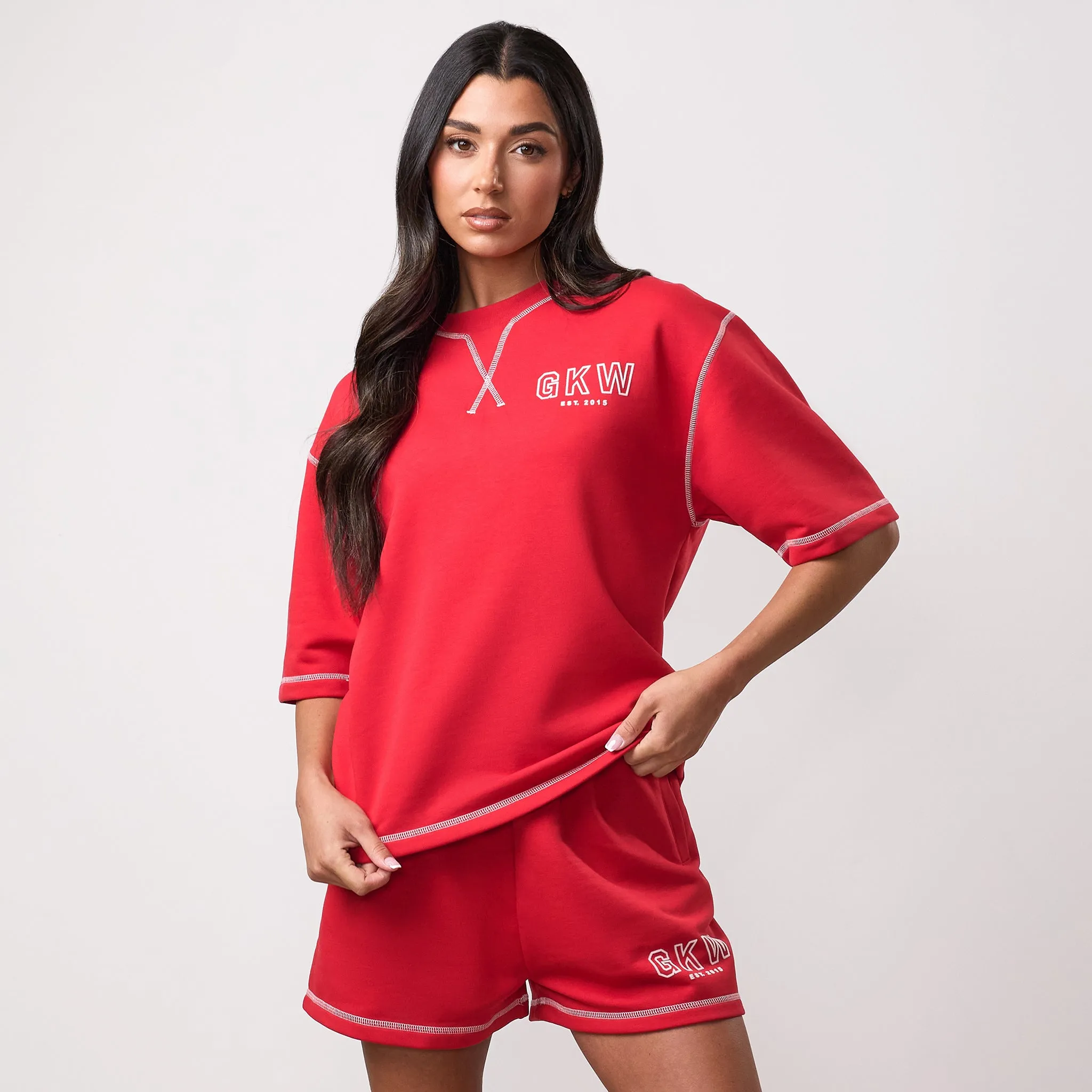 Team GKW Rib Collar Tee - Salsa sold by The Gym King product image thumbnail 2