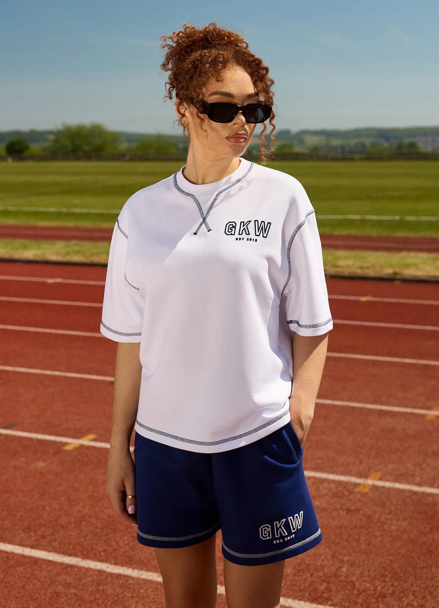 Team GKW Rib Collar Tee - White sold by The Gym King product image thumbnail 3