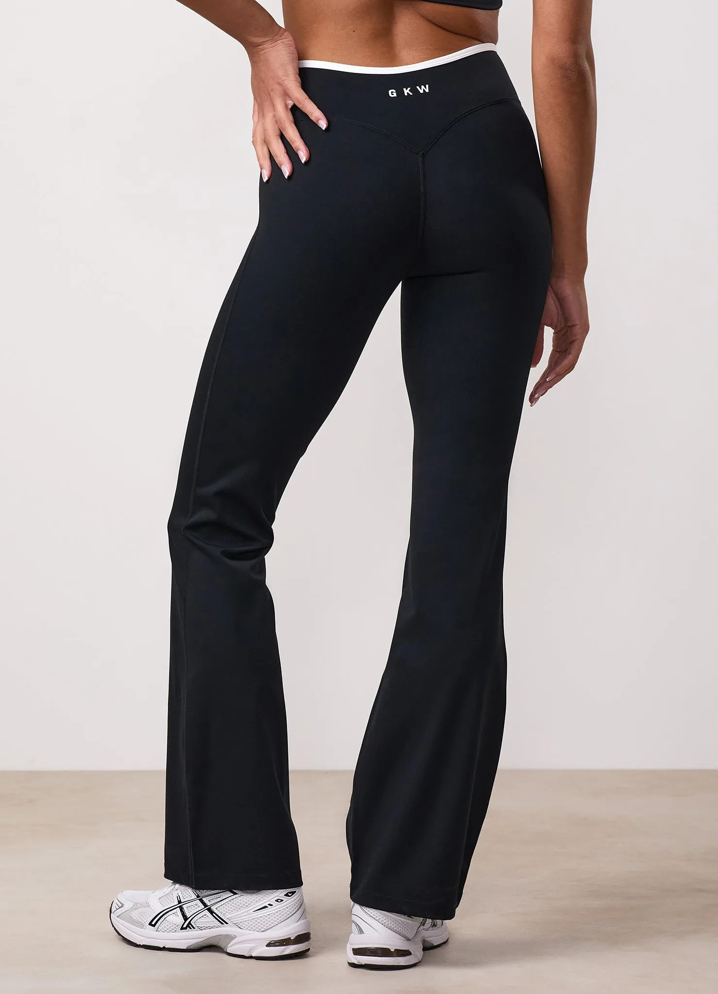 GKW Wrap Over Contrast Yoga Pant Petite - Black sold by The Gym King product image thumbnail 5
