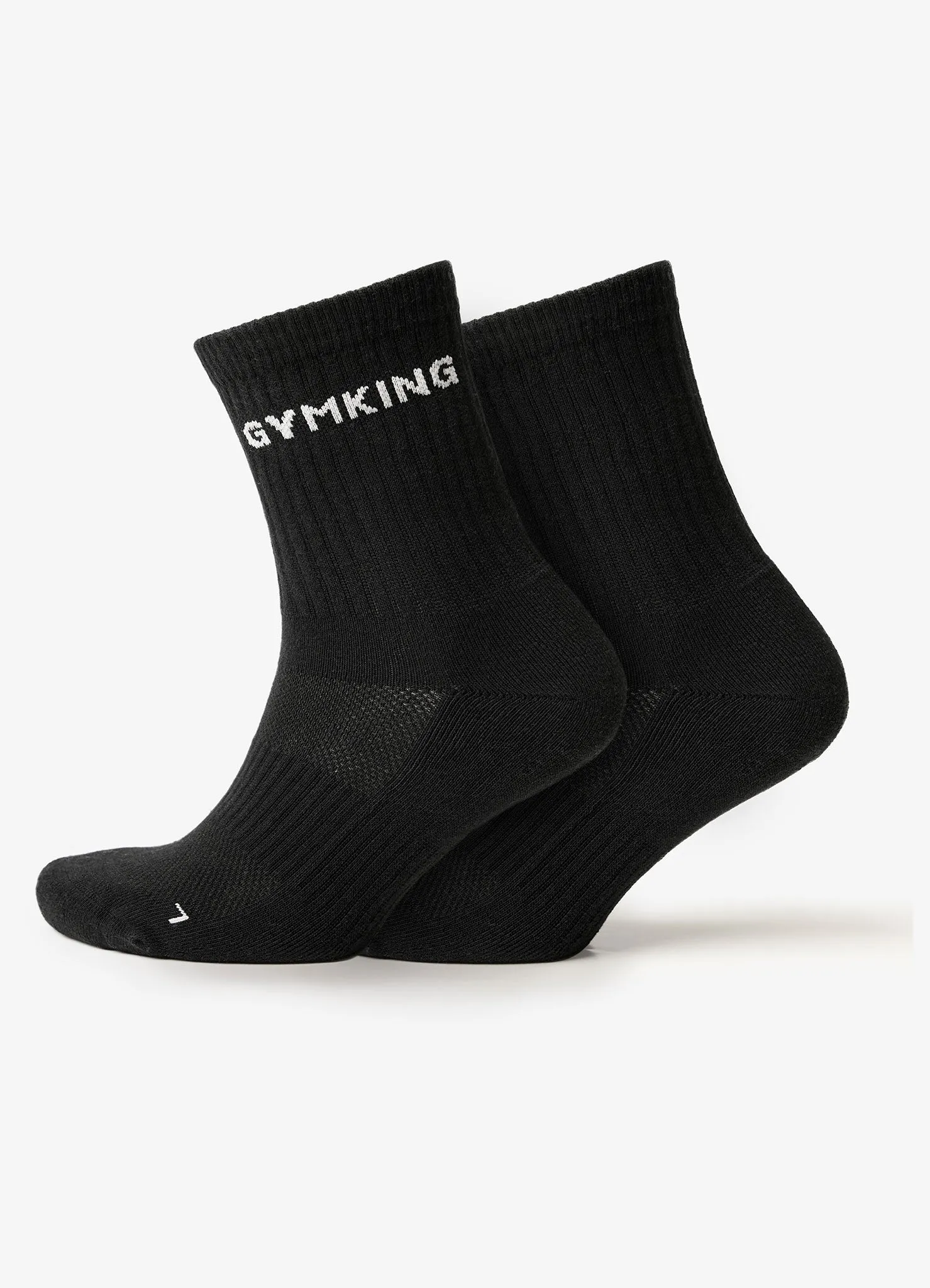 Gym King Linear Crew Sock (2pk) - Black sold by The Gym King