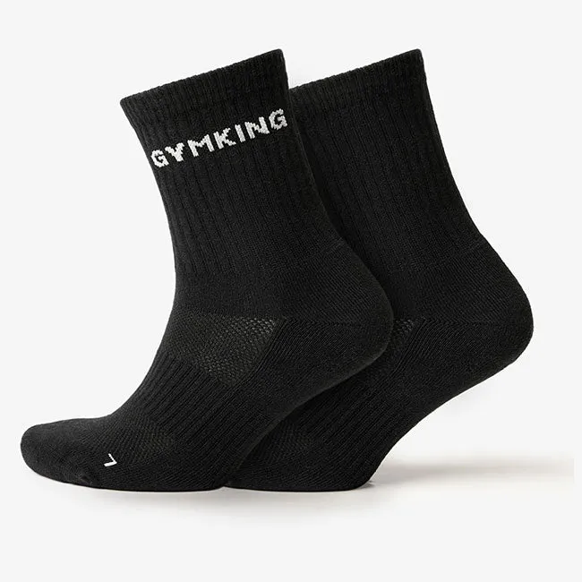 Gym King Linear Crew Sock (2pk) - Black sold by The Gym King product image thumbnail 2