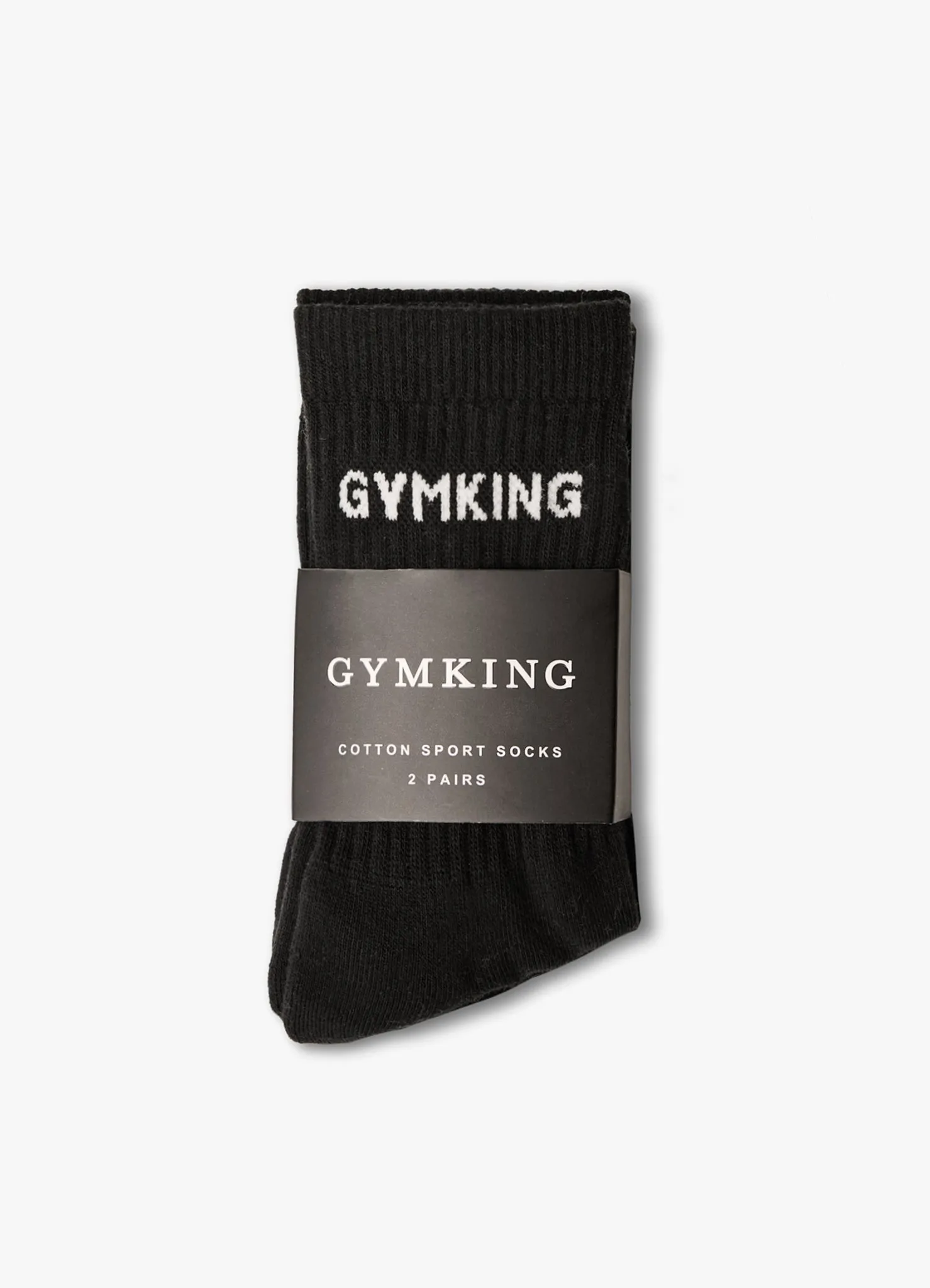 Gym King Linear Crew Sock (2pk) - Black sold by The Gym King product image thumbnail 3