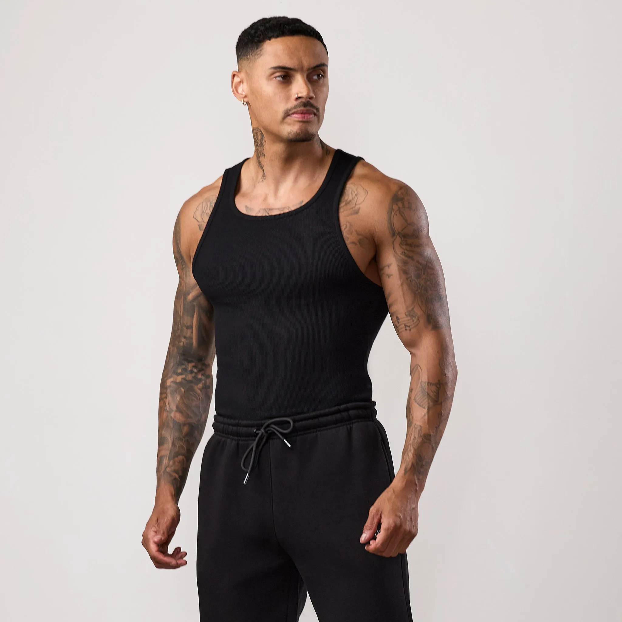 Gym King Fundamental Rib Vest - Black sold by The Gym King product image thumbnail 2