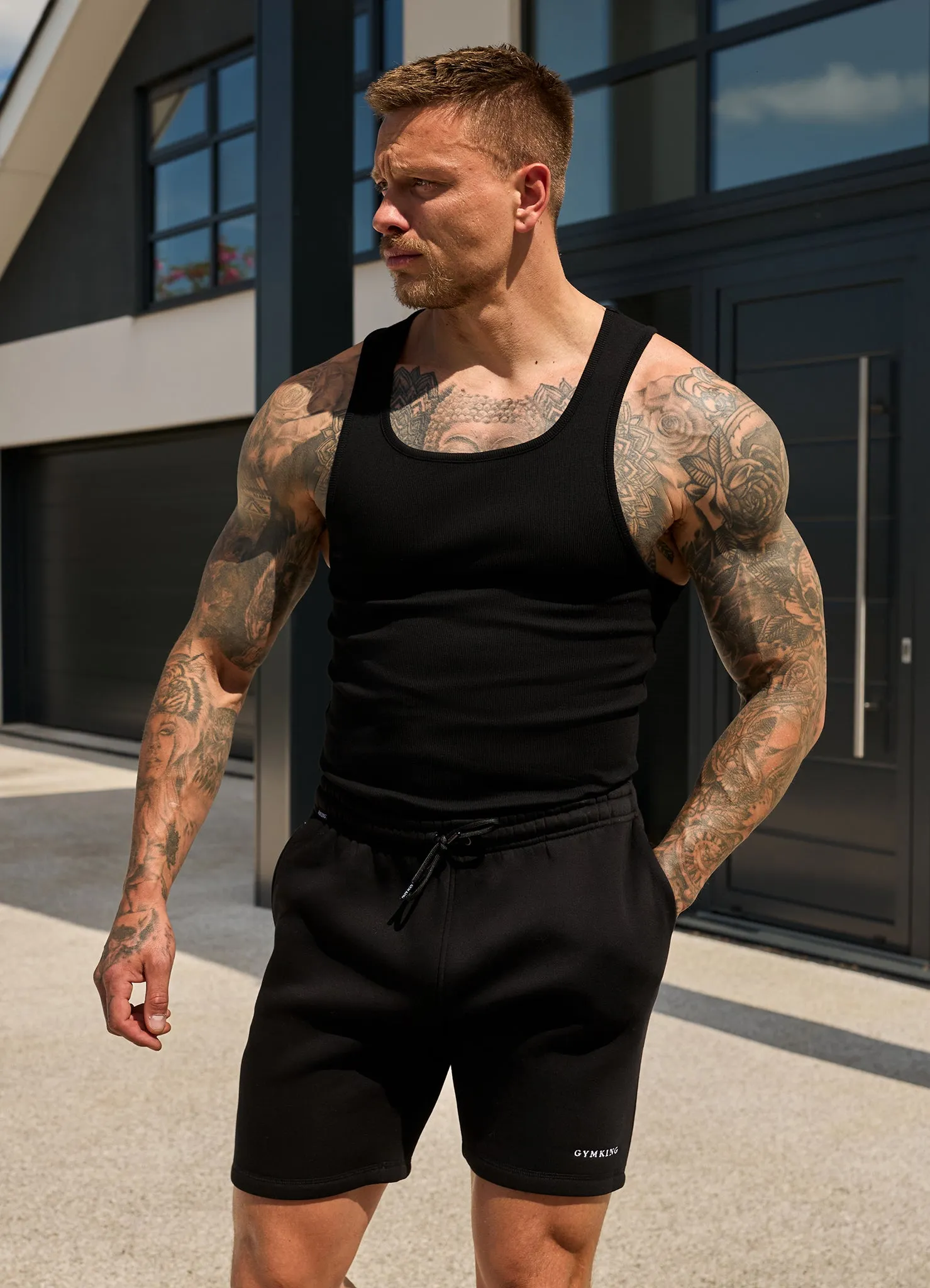 Gym King Fundamental Rib Vest - Black sold by The Gym King product image thumbnail 3