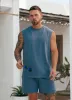 Gym King Purpose Washed Vest - Deep Indigo sold by The Gym King