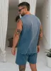 Gym King Purpose Washed Vest - Deep Indigo sold by The Gym King