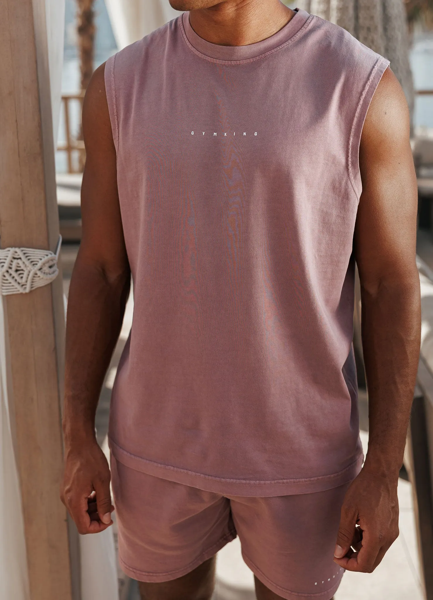 Gym King Purpose Washed Vest - Dusky Mauve sold by The Gym King product image thumbnail 5