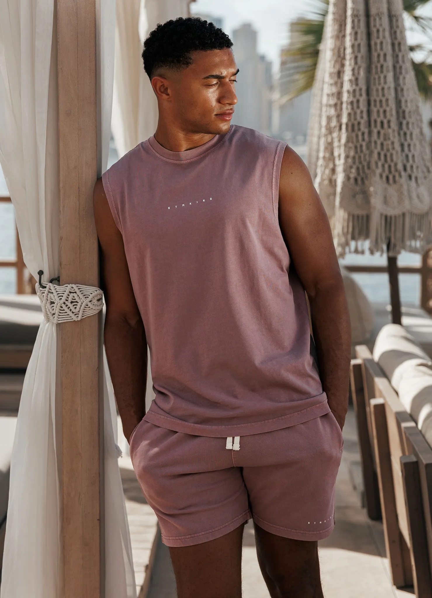 Gym King Purpose Washed Vest - Dusky Mauve sold by The Gym King product image thumbnail 3