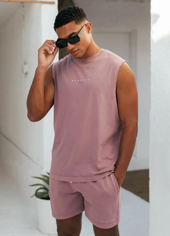 Gym King Purpose Washed Vest - Dusky Mauve sold by The Gym King