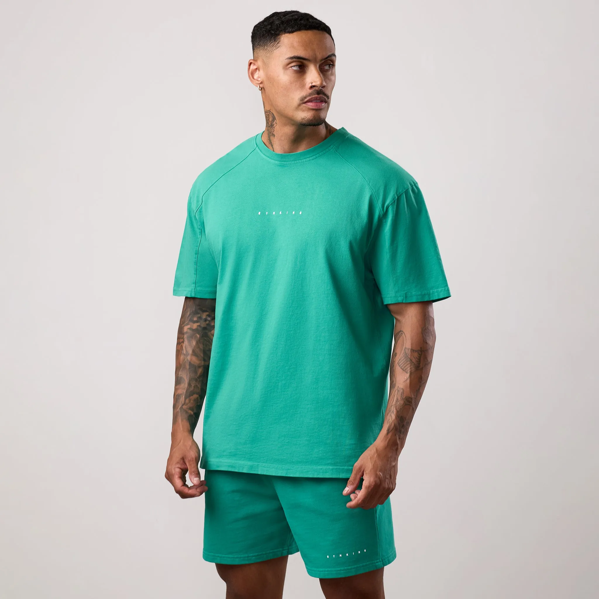 Gym King Purpose Washed T-Shirt - Aqua Teal sold by The Gym King product image thumbnail 2