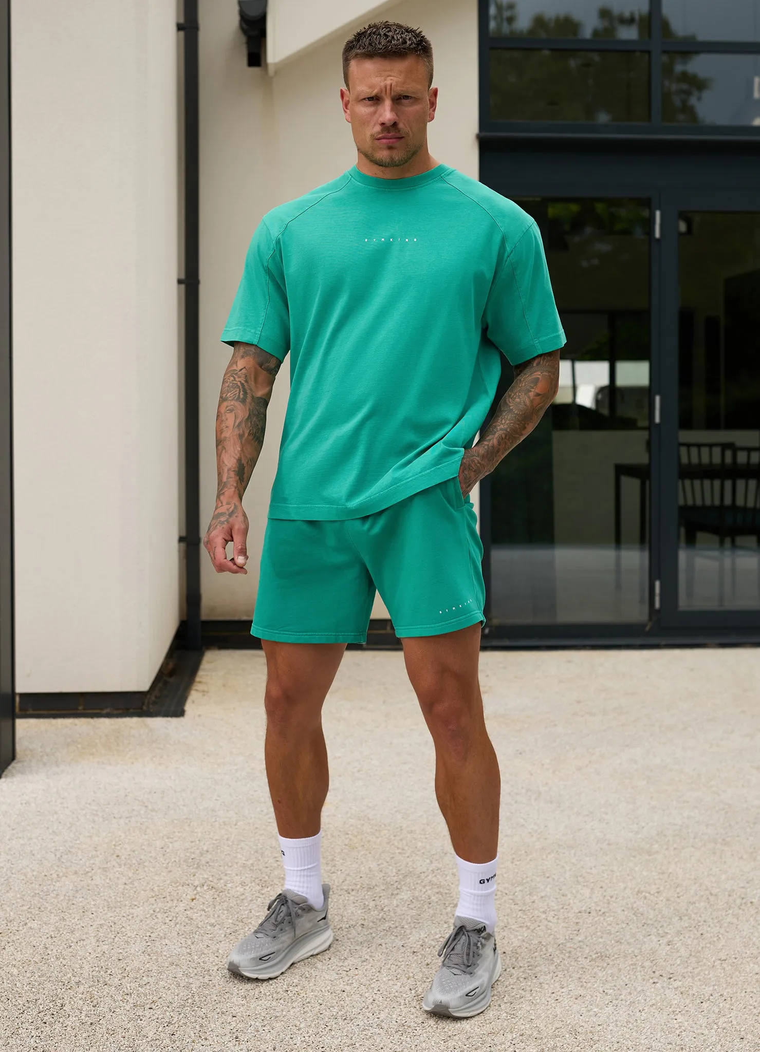 Gym King Purpose Washed T-Shirt - Aqua Teal sold by The Gym King product image thumbnail 5