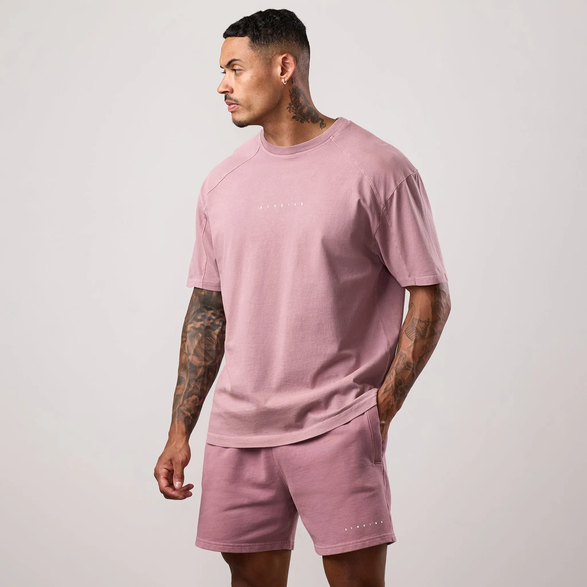 Gym King Purpose Washed Tee - Dusky Mauve sold by The Gym King product image thumbnail 2