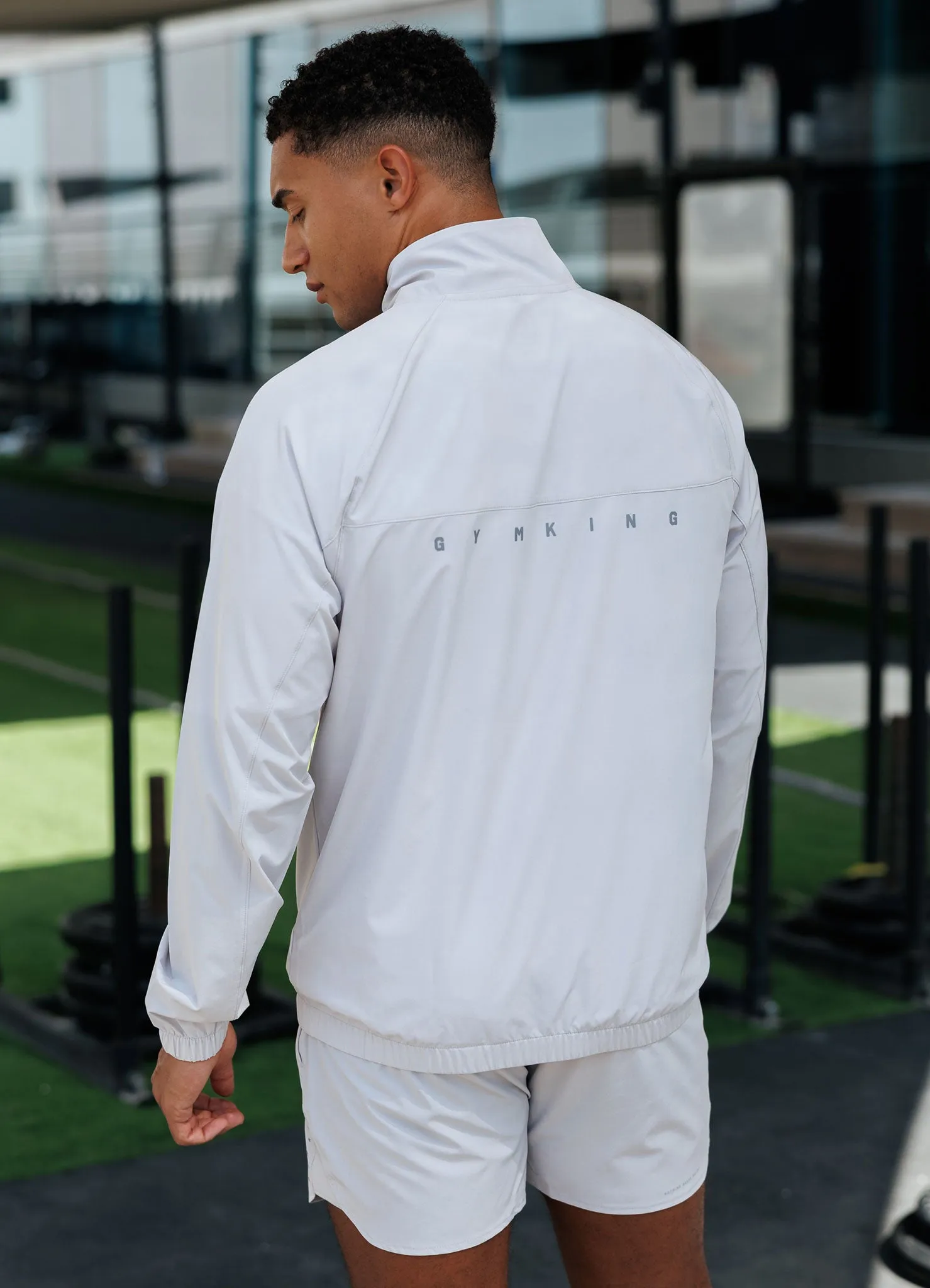 Gym King Purpose Tracksuit Top - Light Grey sold by The Gym King product image thumbnail 3