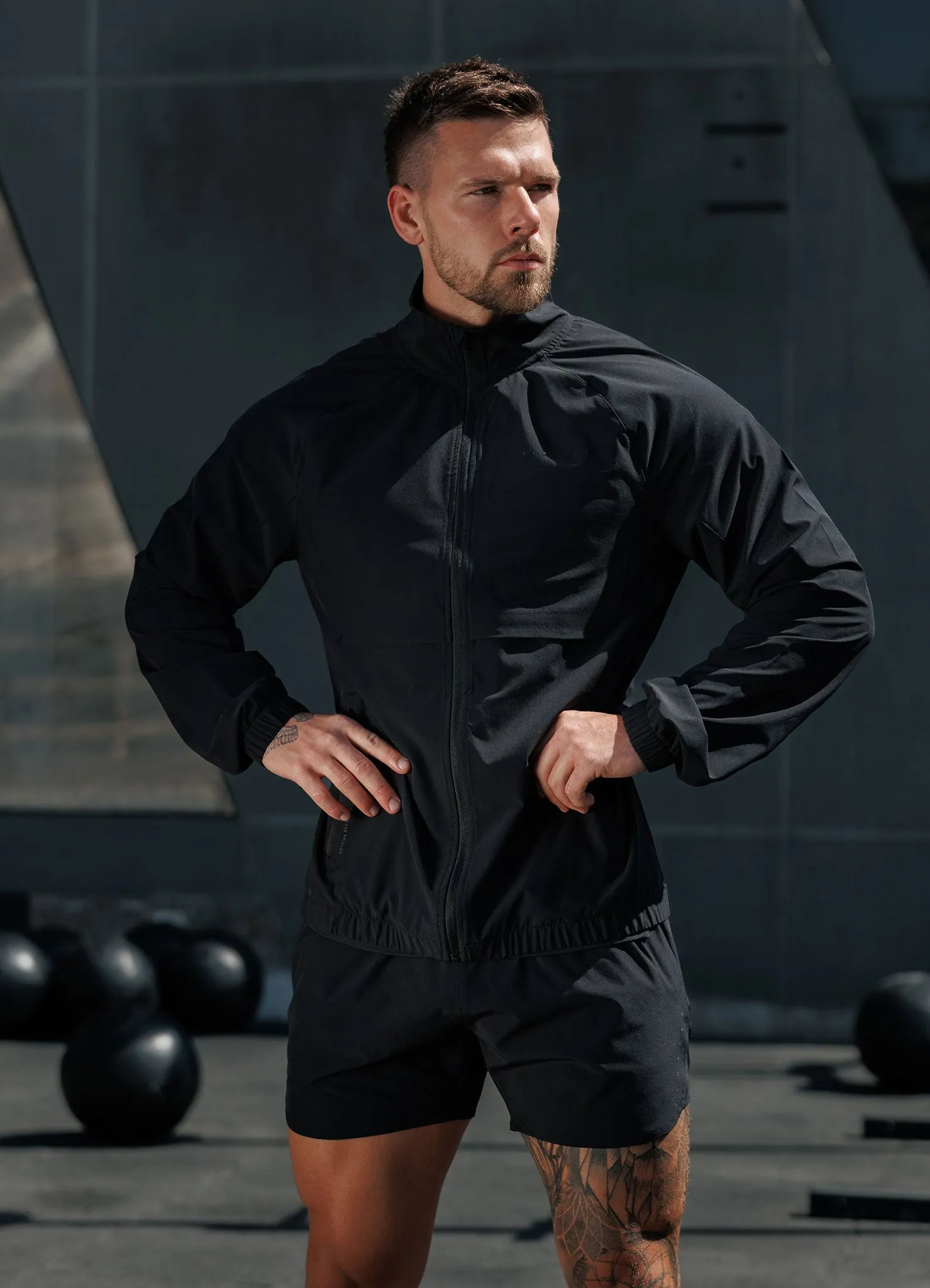 Gym King Purpose Tracksuit Top - Black sold by The Gym King