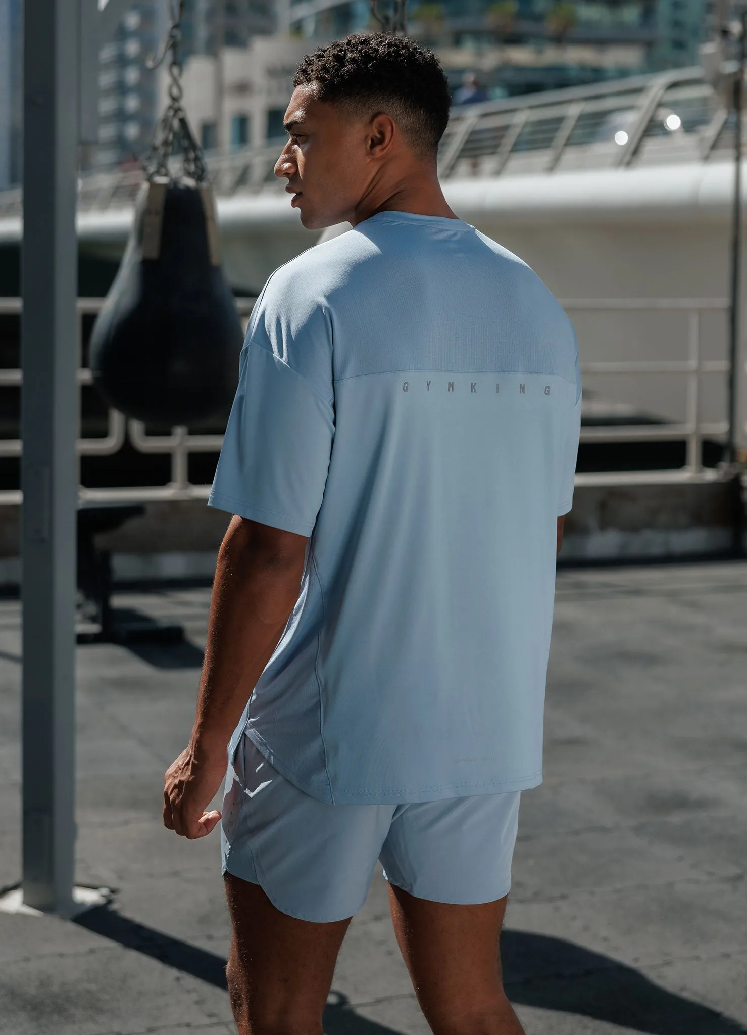Gym King Purpose Tee - Dusk Blue sold by The Gym King