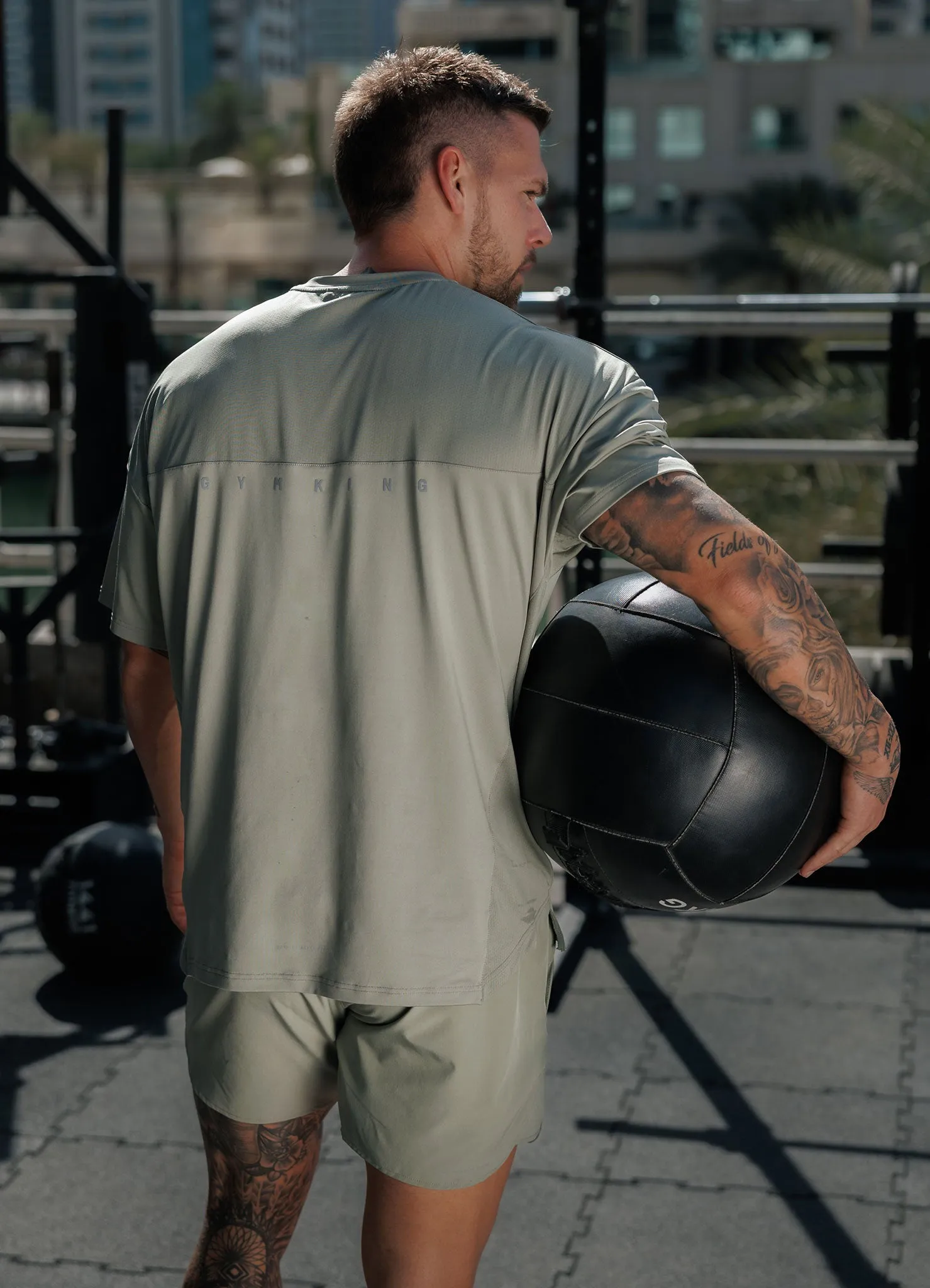 Gym King Purpose Tee - Soft Khaki sold by The Gym King product image thumbnail 3
