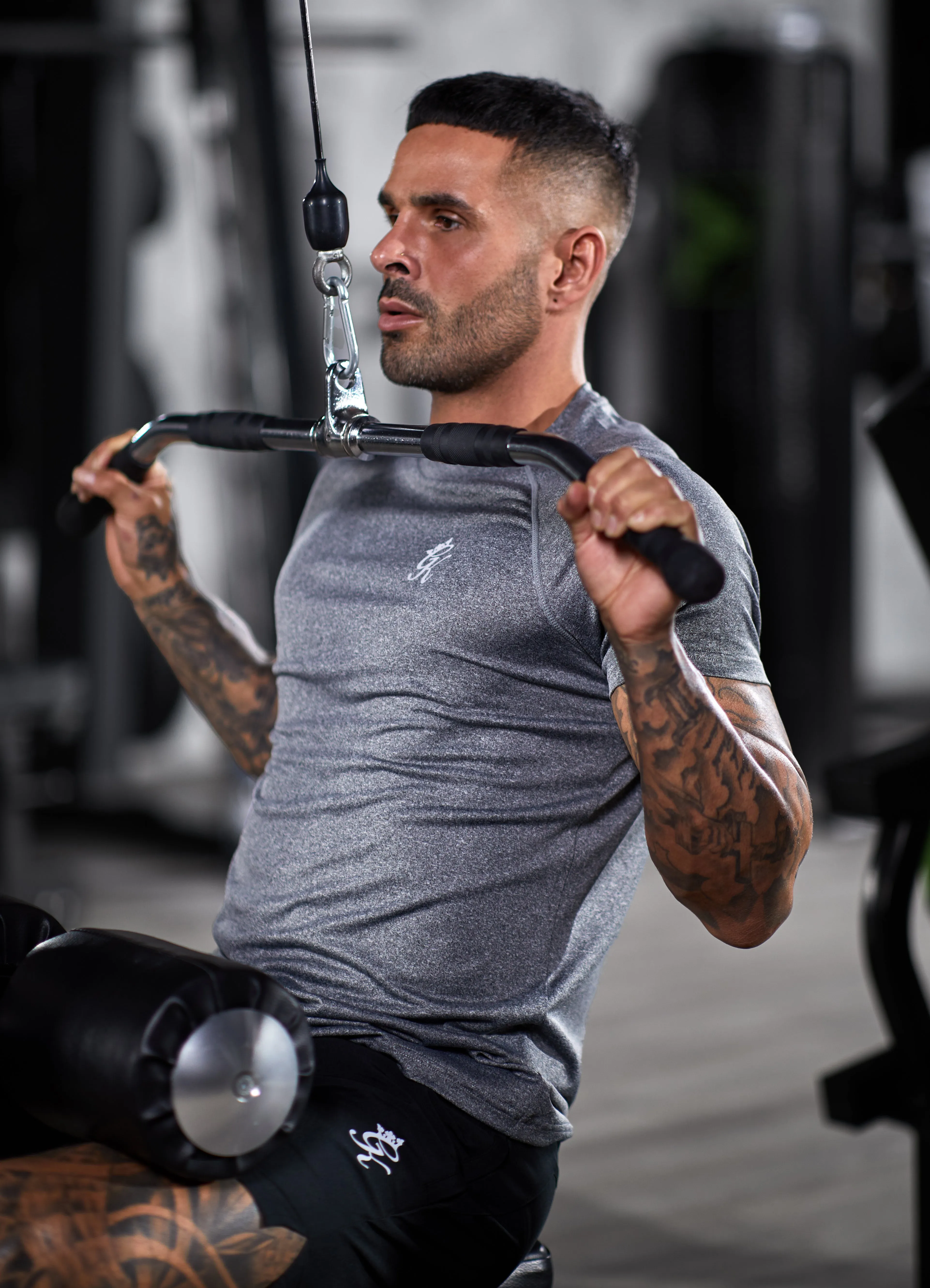 Gym King Energy Grindle Tee - Grey Marl sold by The Gym King