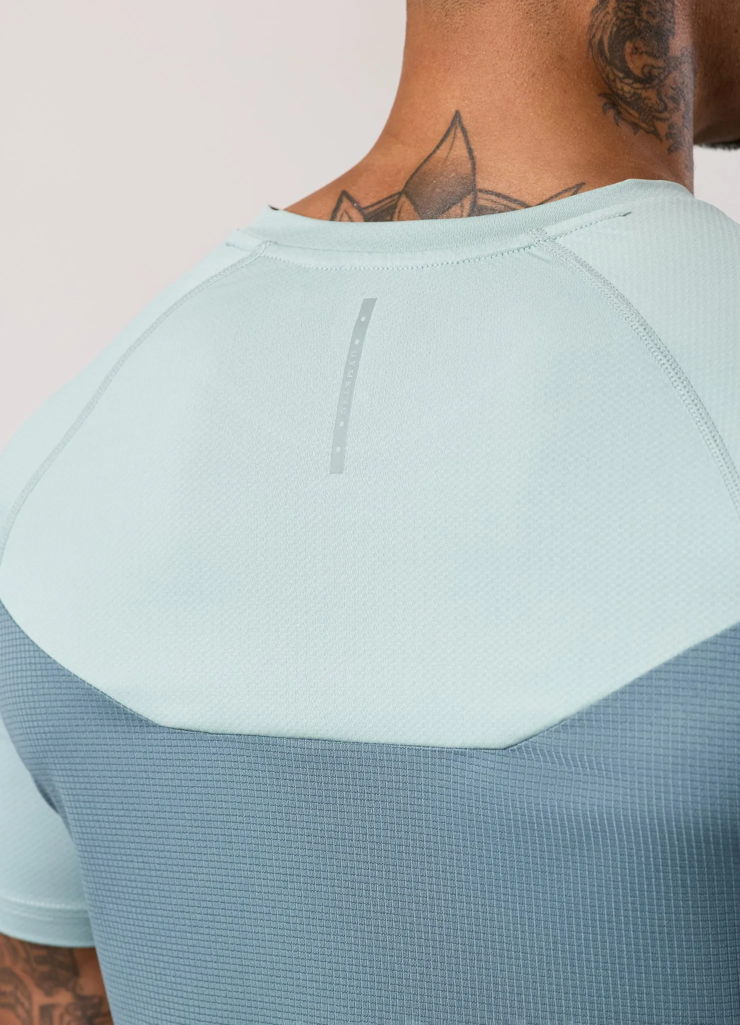 Gym King Flex 2.0 Tee - Silver Blue/Petrol Blue sold by The Gym King product image thumbnail 4