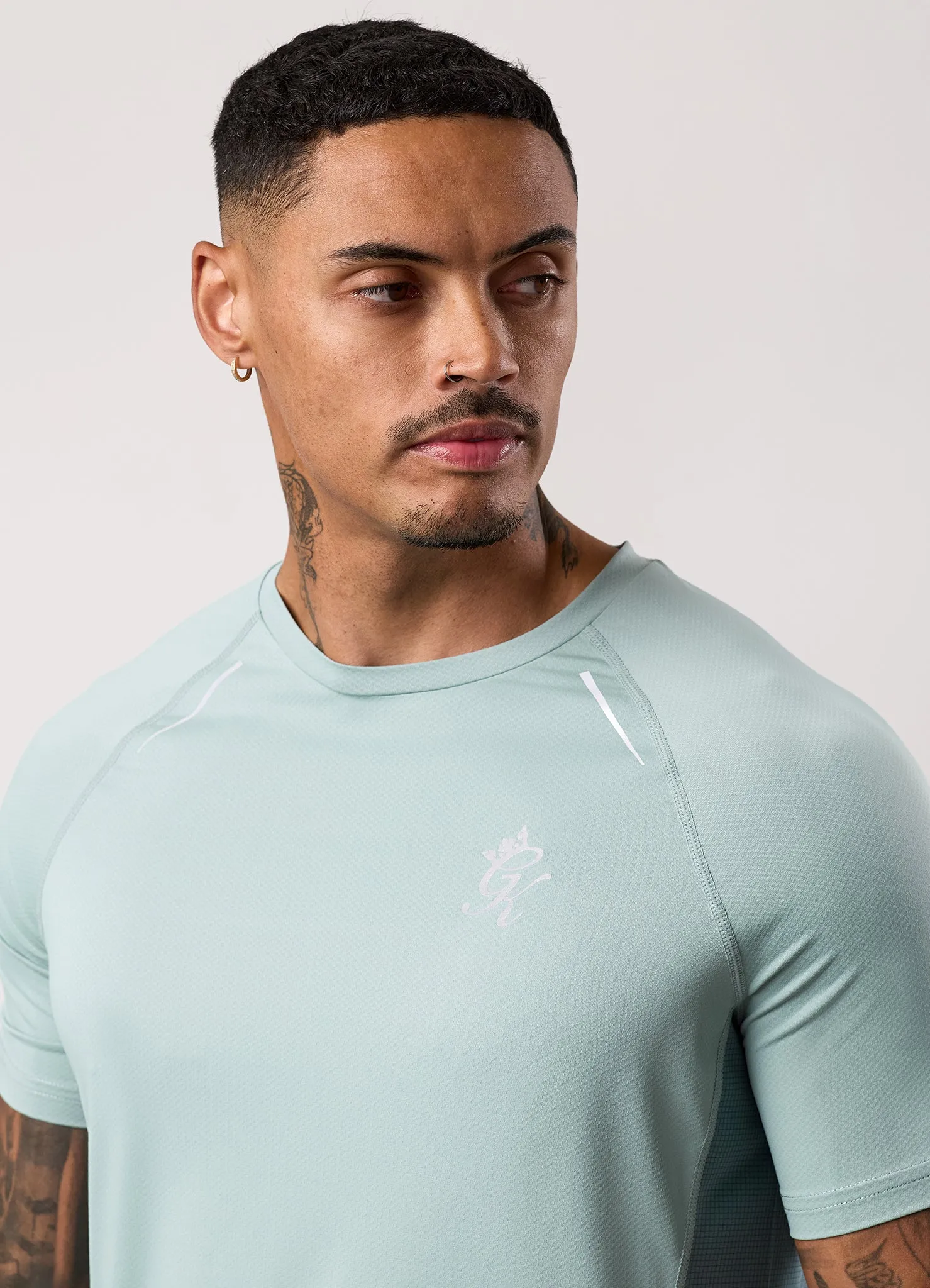 Gym King Flex 2.0 Tee - Silver Blue/Petrol Blue sold by The Gym King product image thumbnail 5