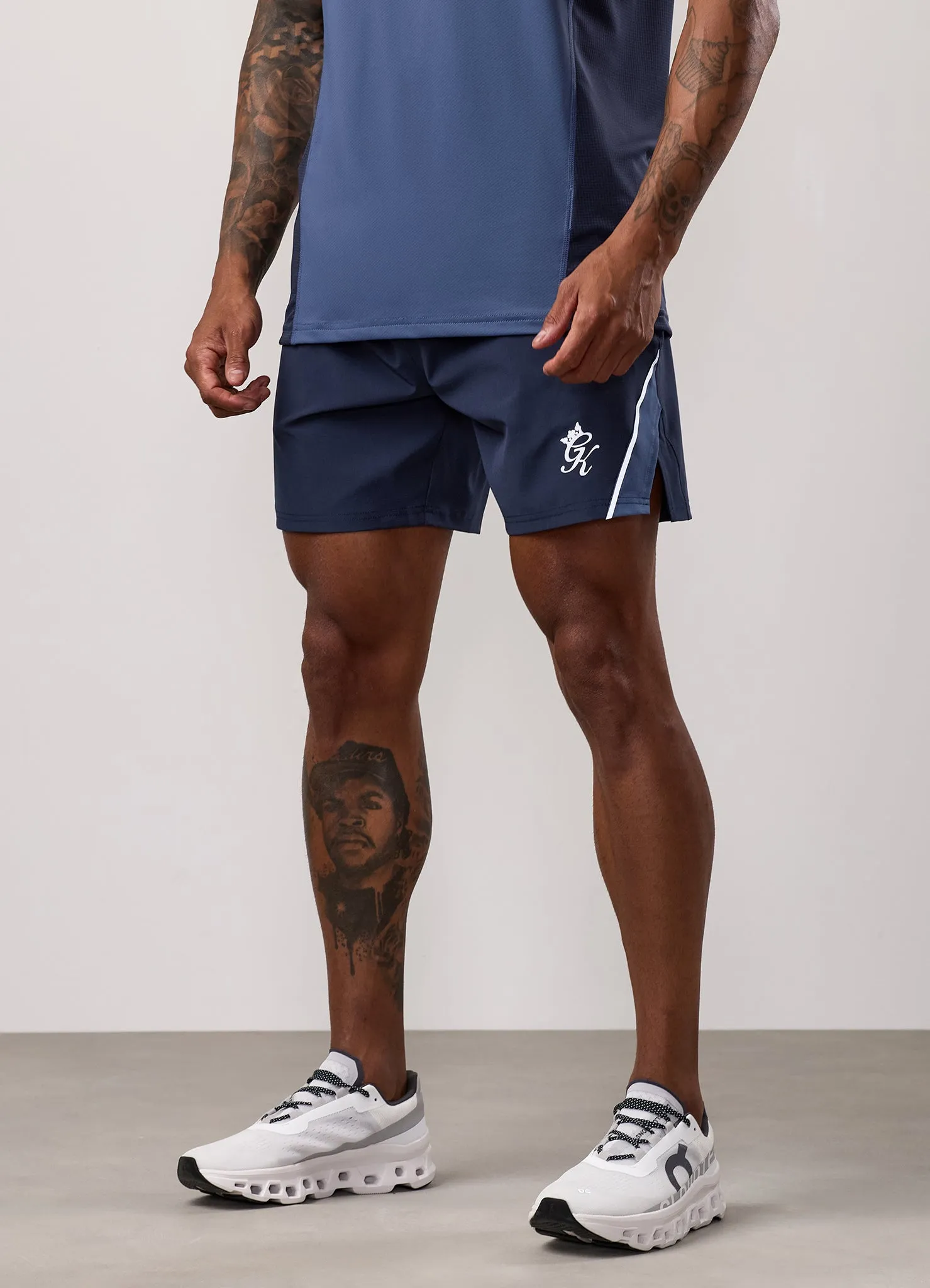 Gym King Flex 2.0 Short - Dark Denim/Faded Indigo sold by The Gym King