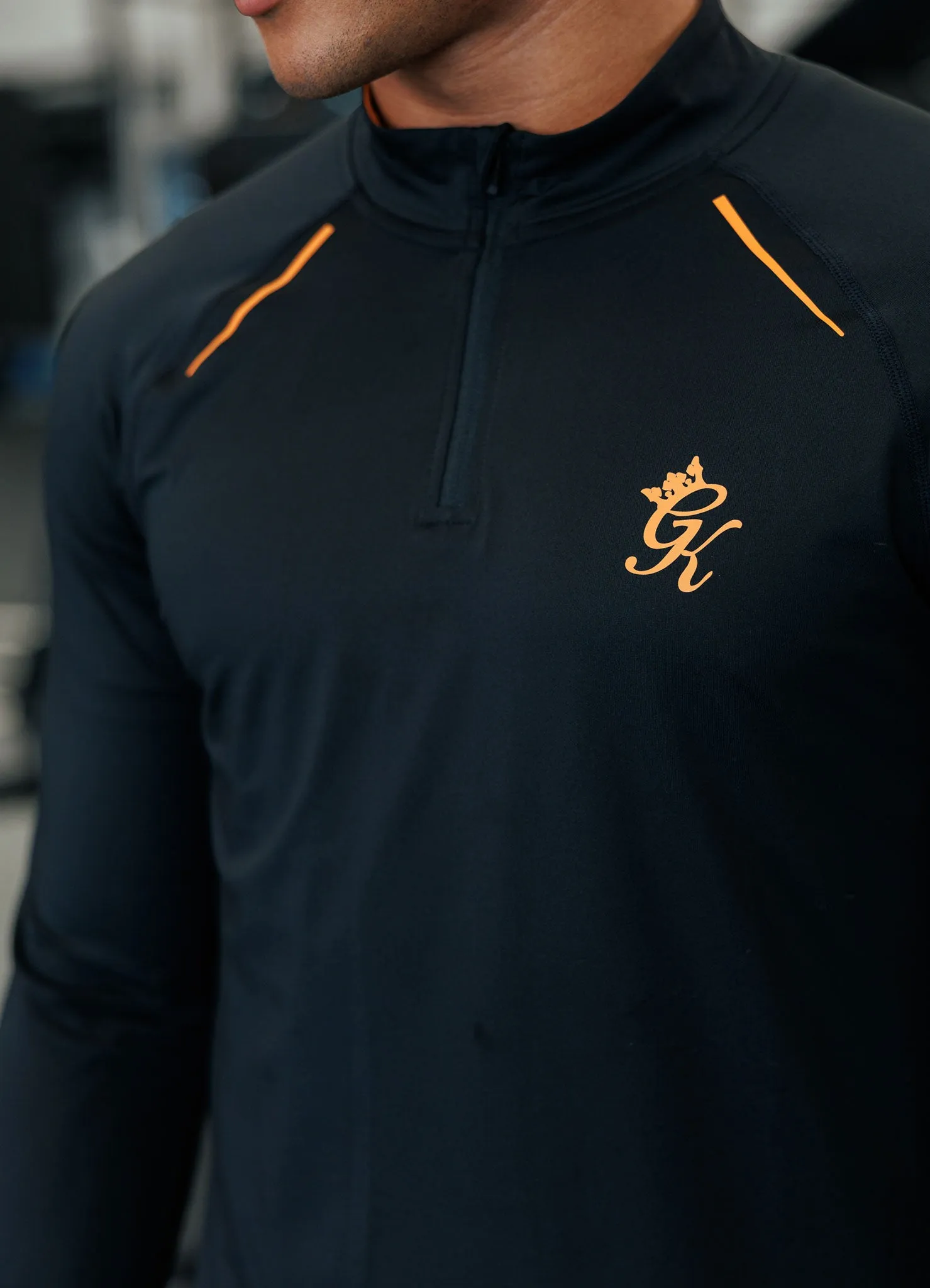 Gym King Flex 2.0 1/4 Zip Funnel - Black/Amber sold by The Gym King product image thumbnail 3