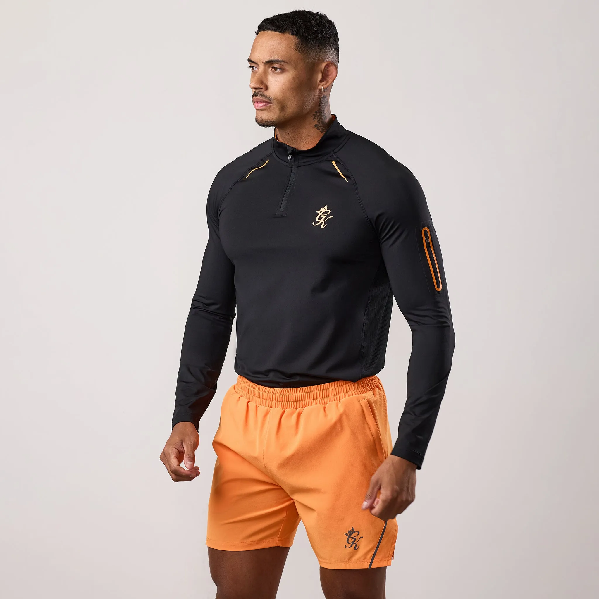 Gym King Flex 2.0 1/4 Zip Funnel - Black/Amber sold by The Gym King product image thumbnail 2