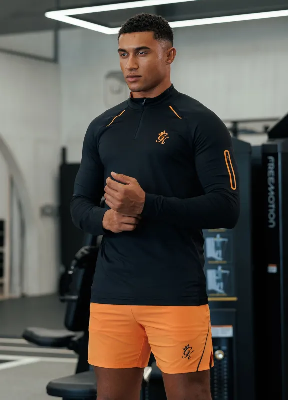 Gym King Flex 2.0 1/4 Zip Funnel - Black/Amber sold by The Gym King