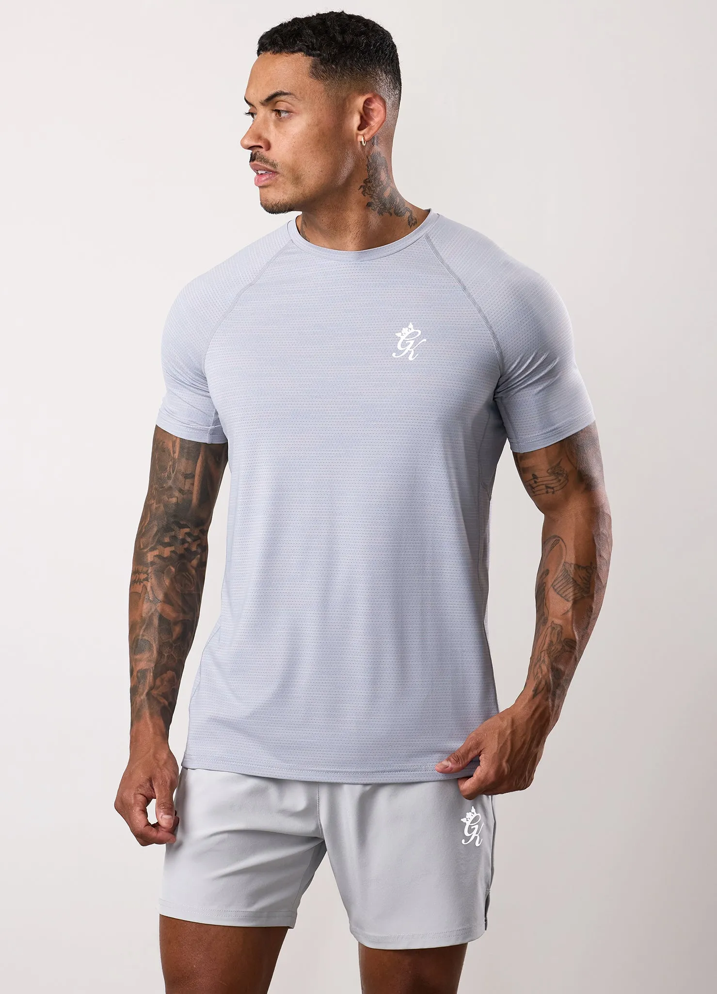 Gym King Energy Grindle Tee - Platinum Grey sold by The Gym King