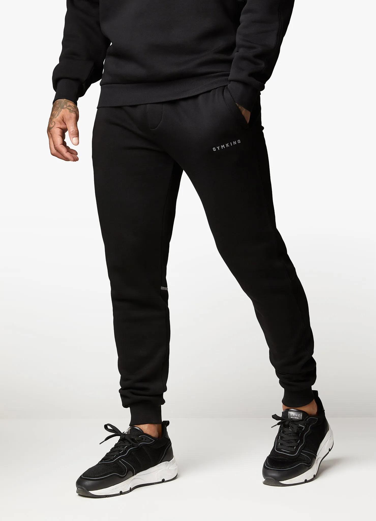 Gym King Outline Print Jogger - Black sold by The Gym King product image thumbnail 3
