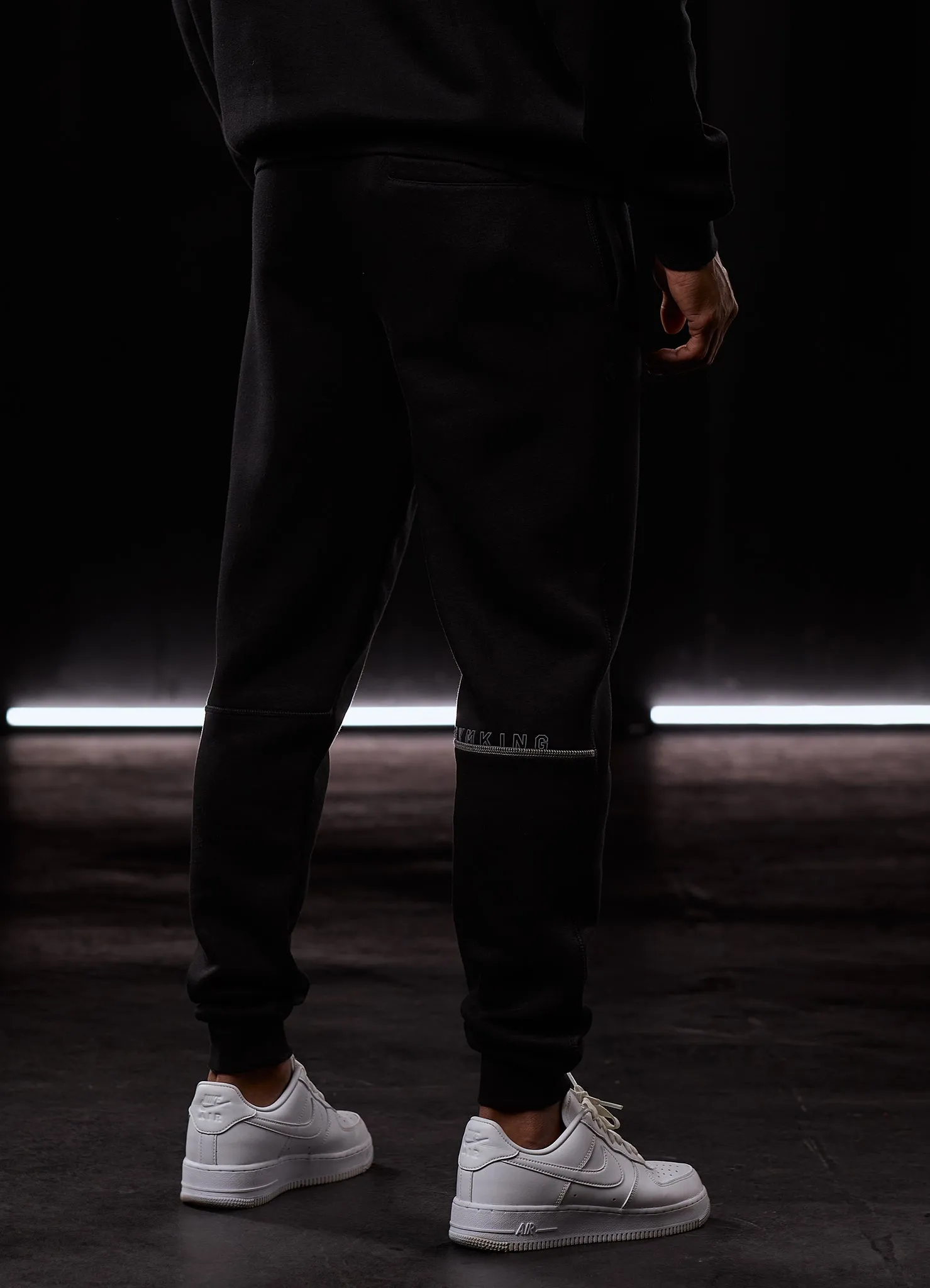 Gym King Outline Print Jogger - Black sold by The Gym King product image thumbnail 5