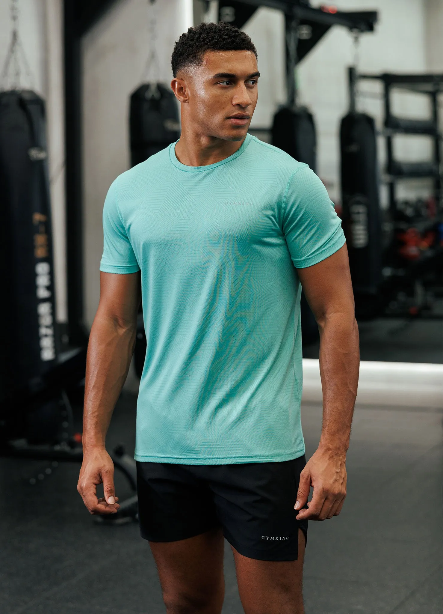 Gym King Geometric Knit Tee - Apple Green sold by The Gym King