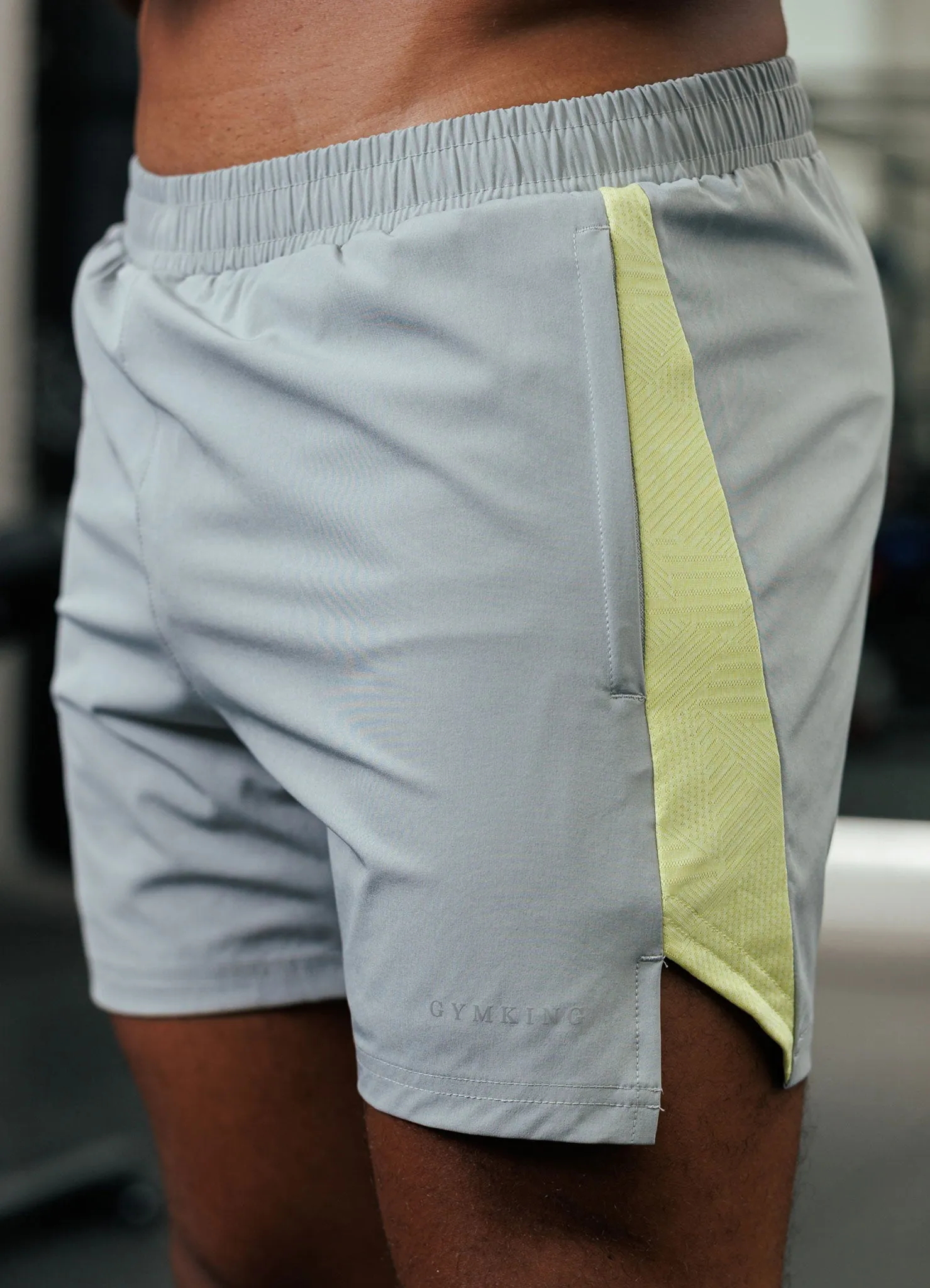 Gym King Geometric Knit Short - Urban Grey/Limelight sold by The Gym King product image thumbnail 3